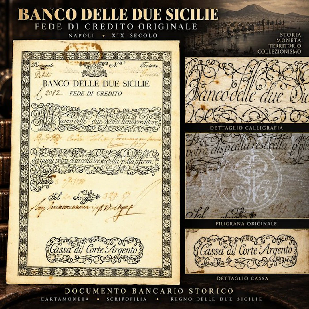 Italy. Ducato 1828 - Regno delle Due Sicilie – Banco...