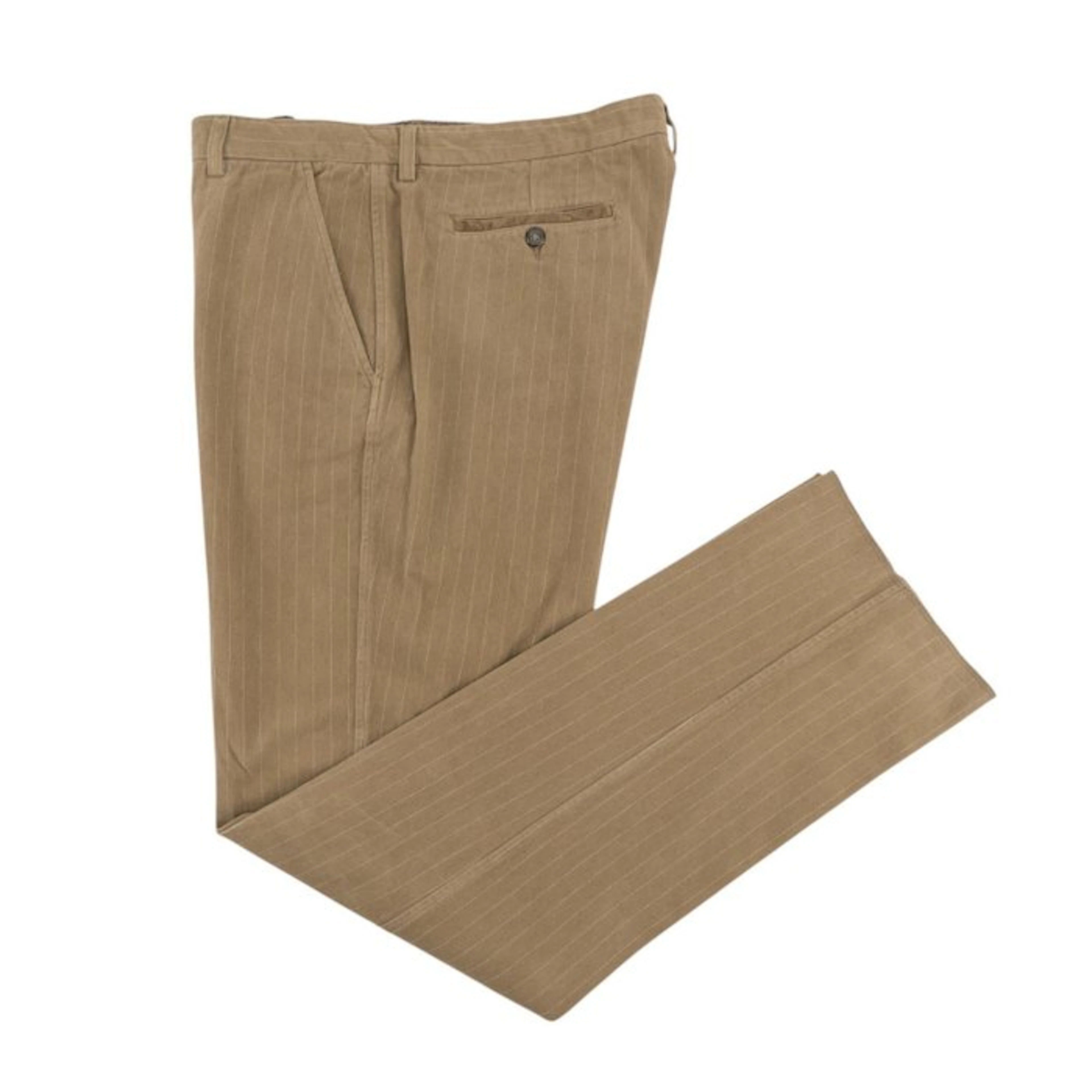 ETRO MILANO - 52 IT - Beige Flannel Cotton Pant Straight...