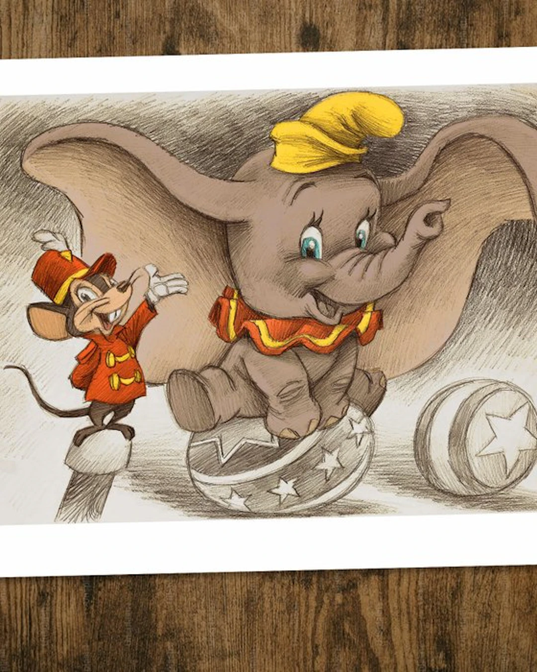 Vizcarra - Dumbo & Timothy Mouse - Circus Magic - Hand Signed Fine Art Giclée