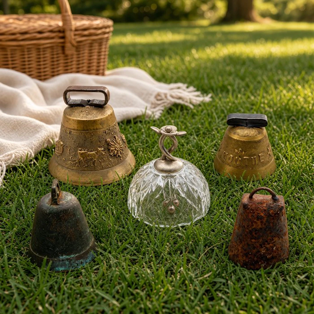 Themed collection - 5x Antique bells and cowbells (19th–20th centuries)