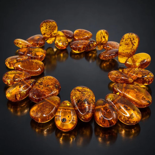 Baltic Amber - Bracelet - Cognac Teardrop beads