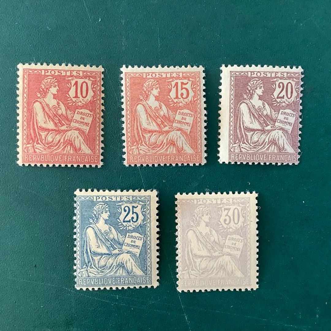 France 1902 - Mouchon Retouchez - MNH - Yvert 124/128