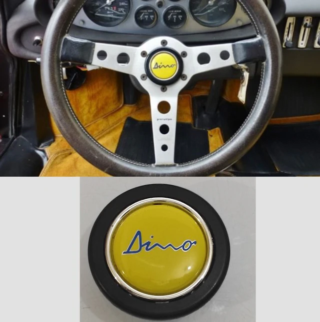 Ferrari Dino 246 Original MoMo Horn button - Chrome surround