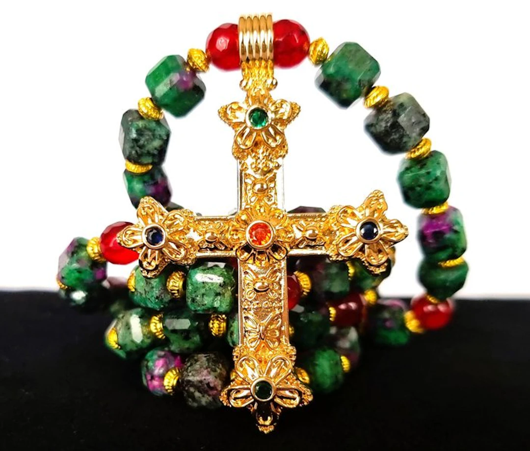 Ruby-Zoisite & Ruby – Divine Necklace - Fleur-de-Croix – The Light
