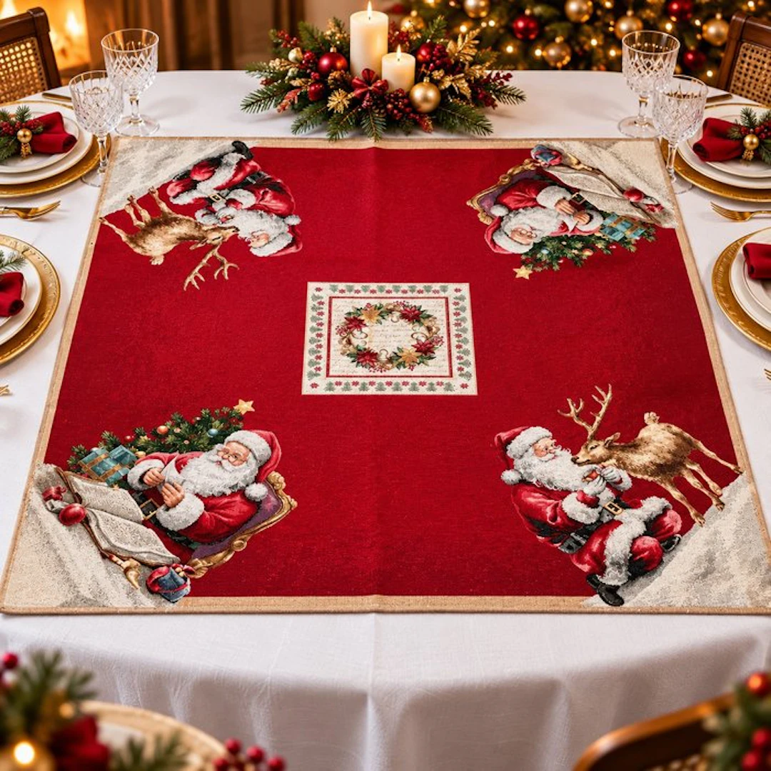 Centrepiece - Royal Christmas – Enchantment in Red - Cotton
