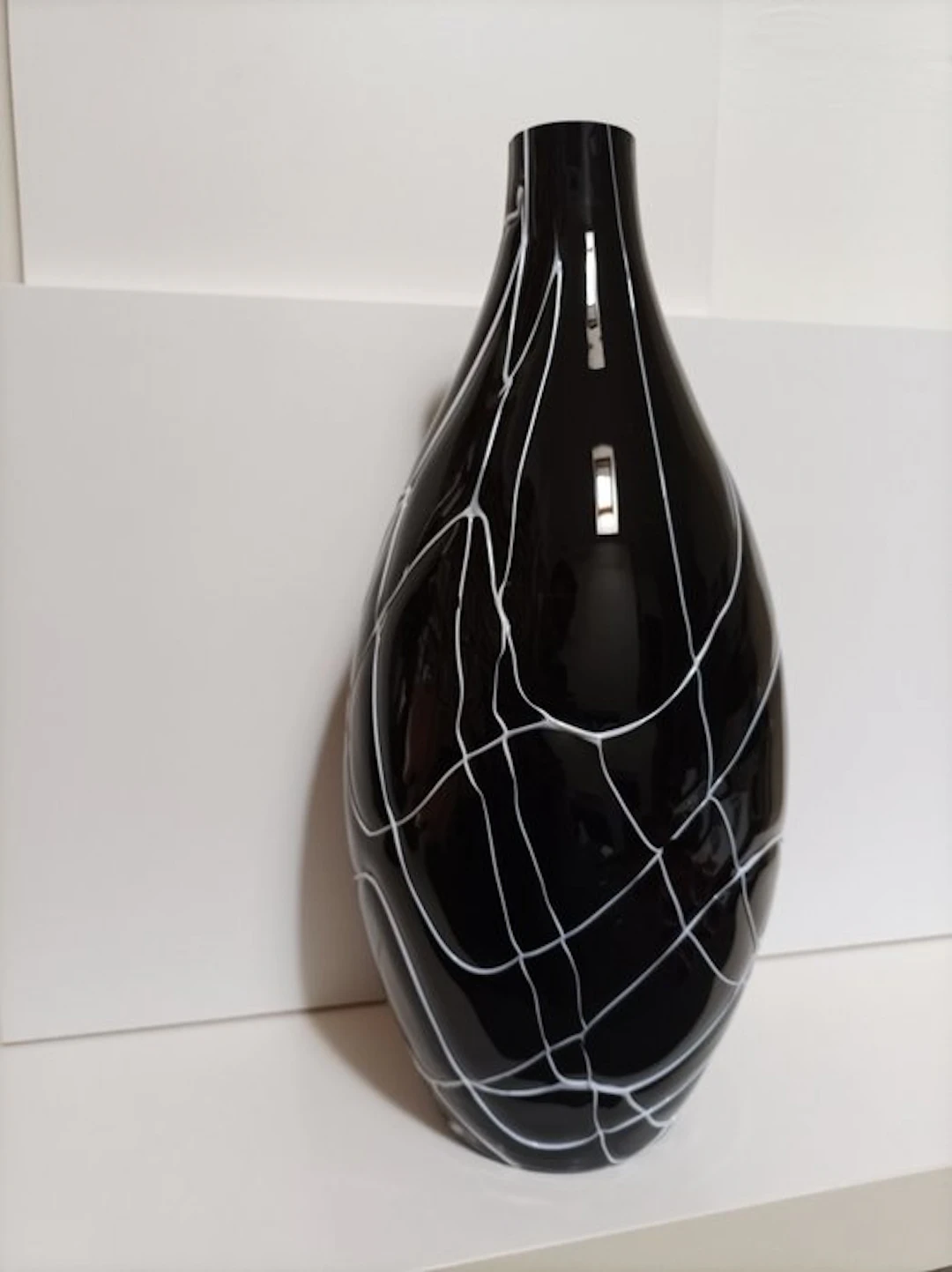 Murano - Vase - Contrast - Crystal - Black and White