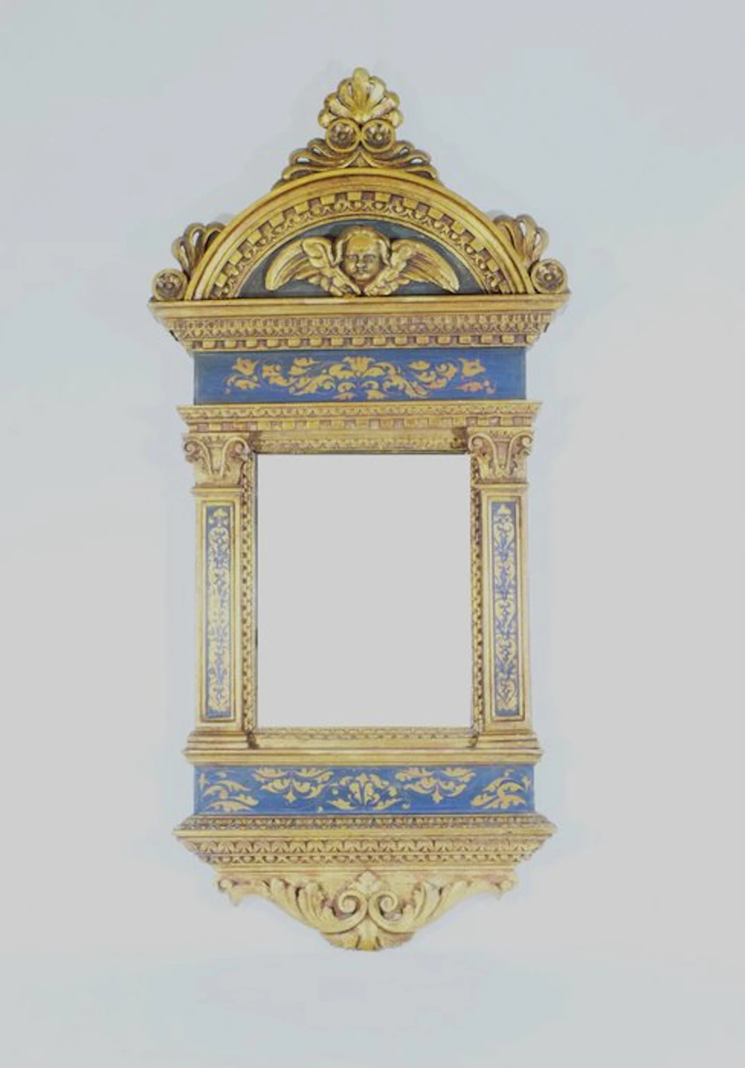 Wall mirror- Tabernacle - Carved Wood - Decorated with gold leaf