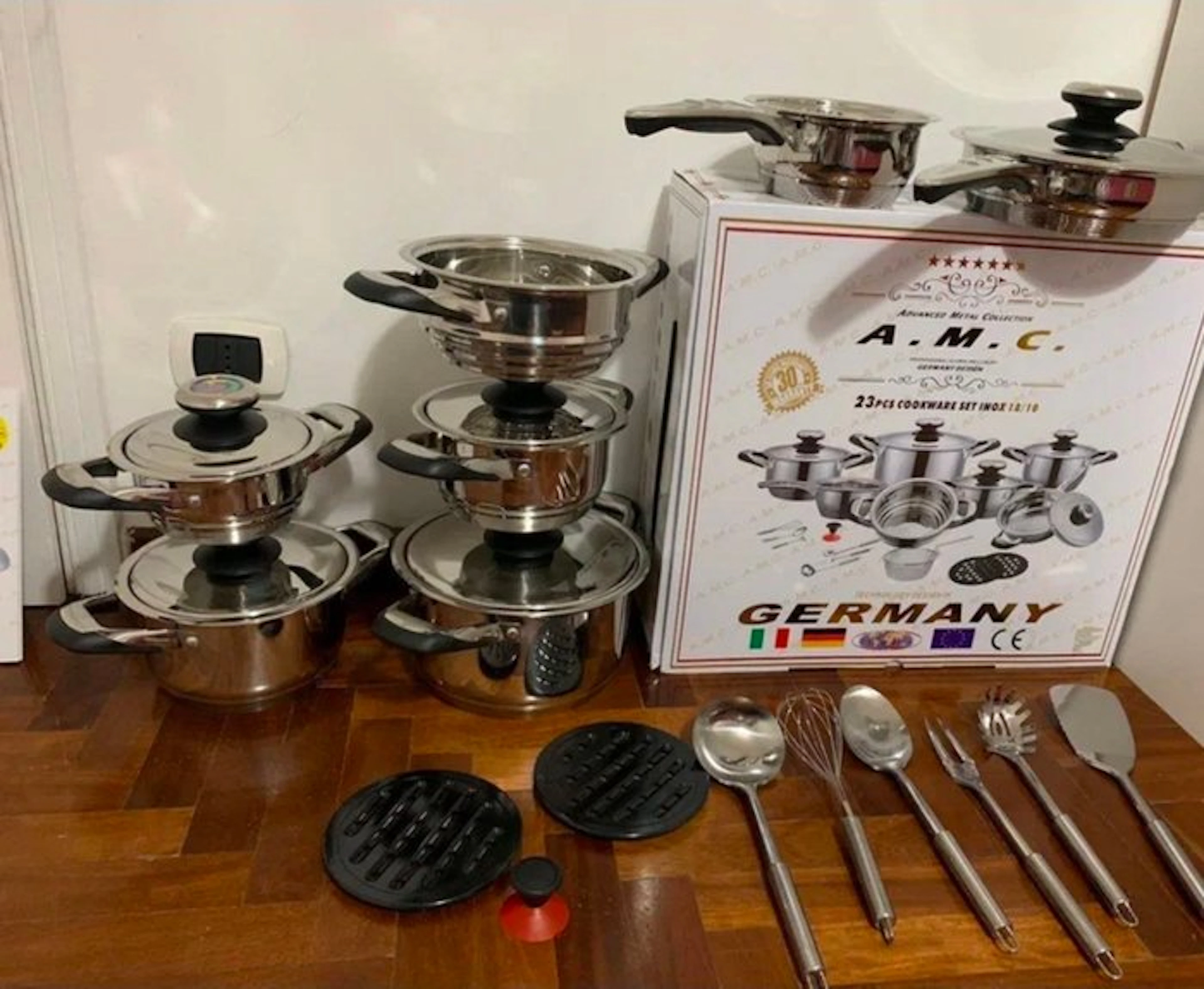 A.M.C. - Cooking pot set (25) - Steel, Aluminium