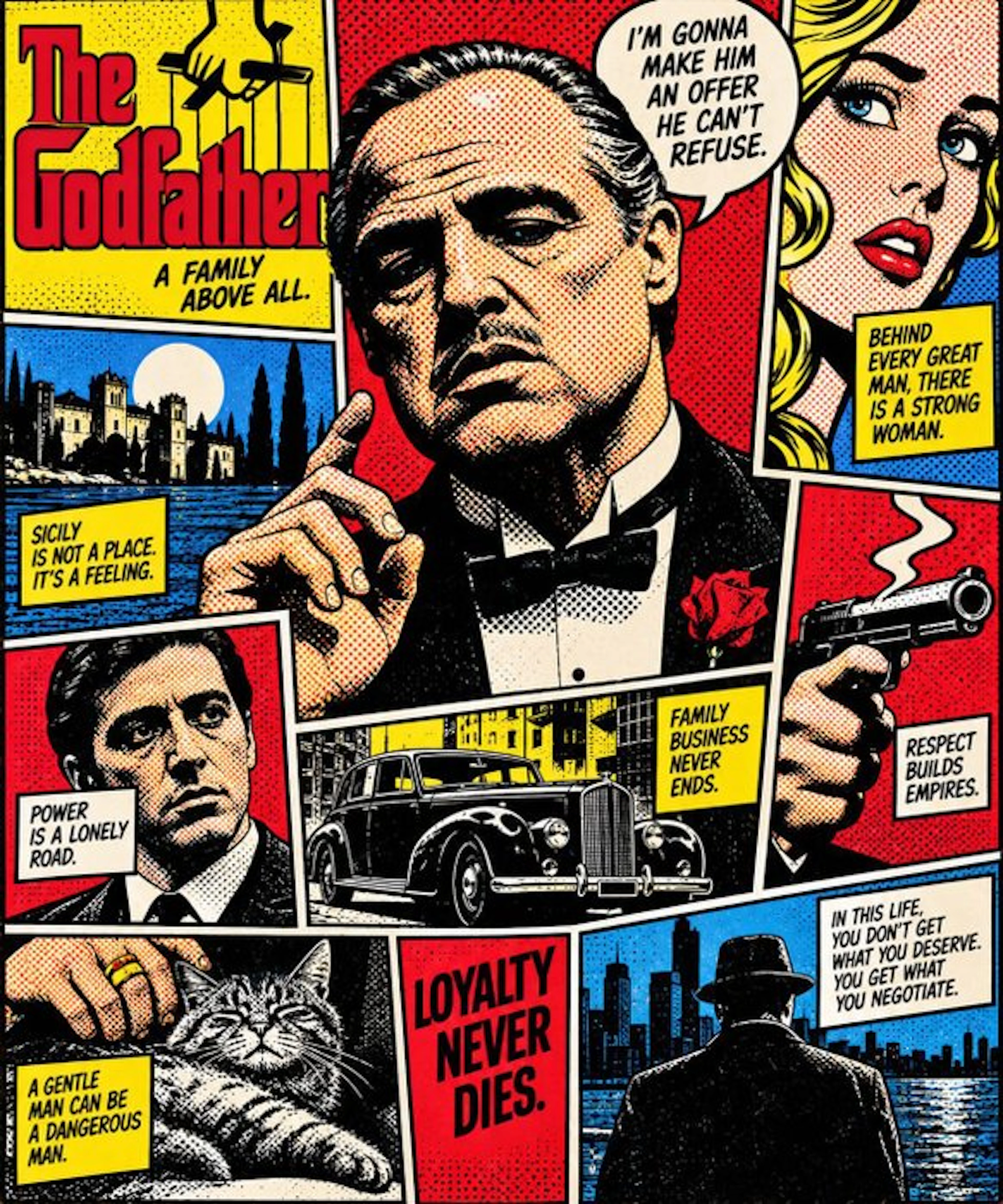 IL PADRINO (1972) - Michael e Don Vito Corleone con stile...