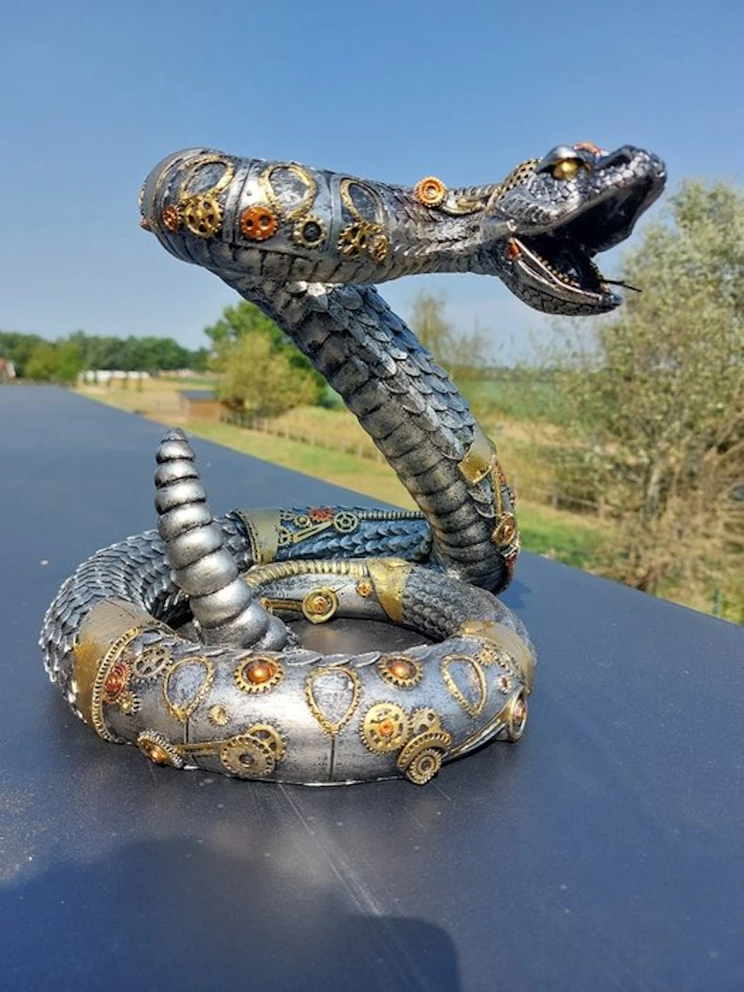 Statue, slang pyton steampunk - 22.5 cm - polyresin