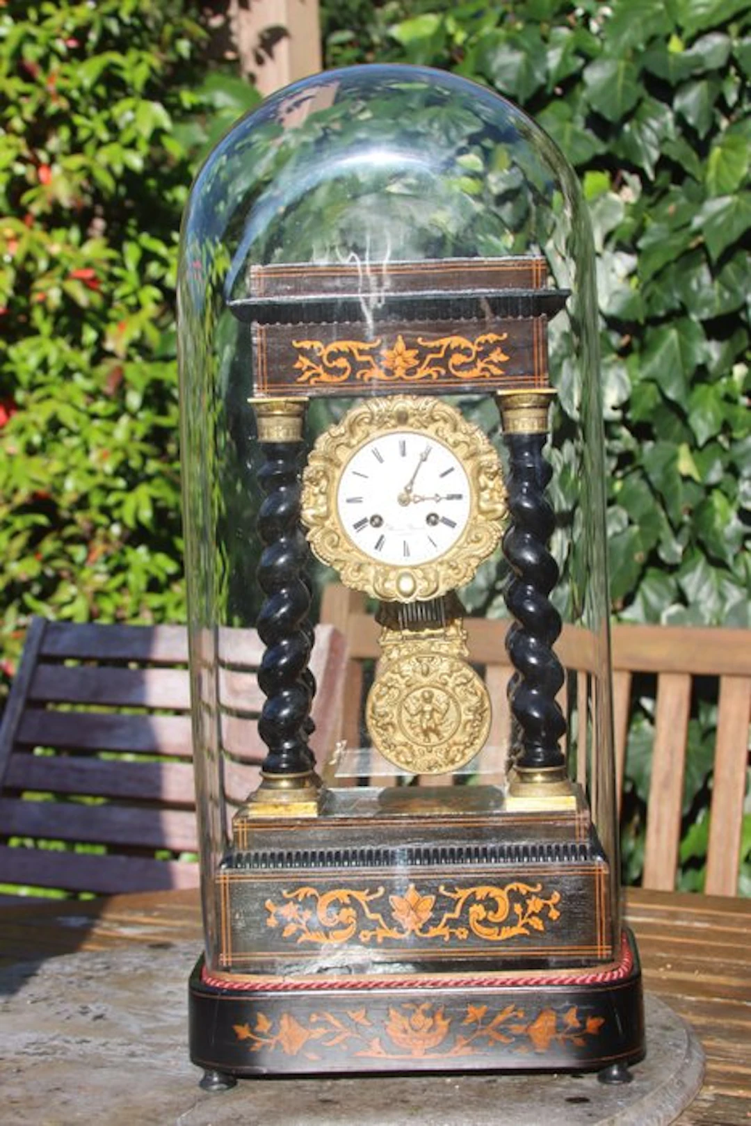 Portico clock - Wood, Brass - 1850-1900 - Gantry pendulum in Stolp
