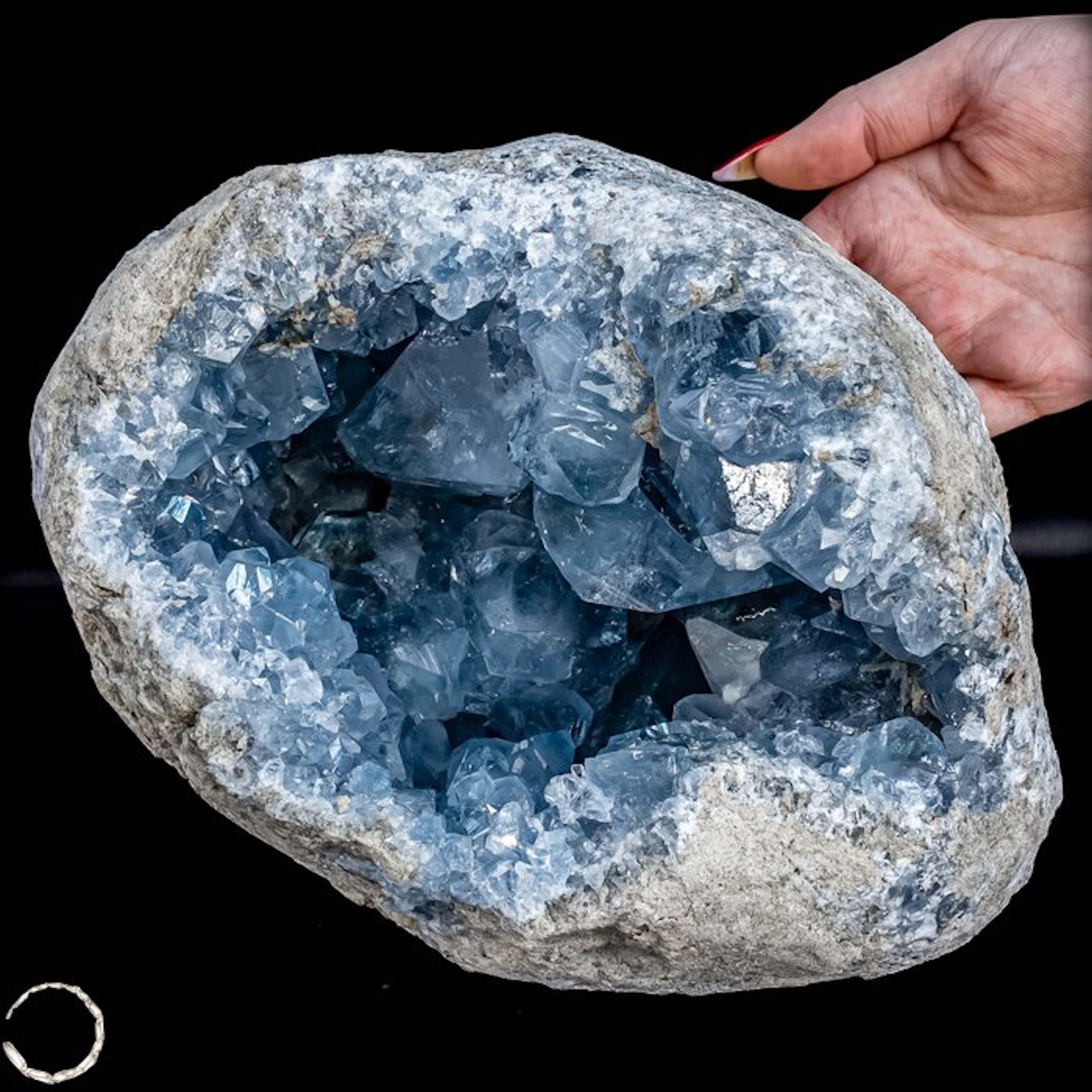 Heavenly celestite druses from Madagascar – 9.3 kg...