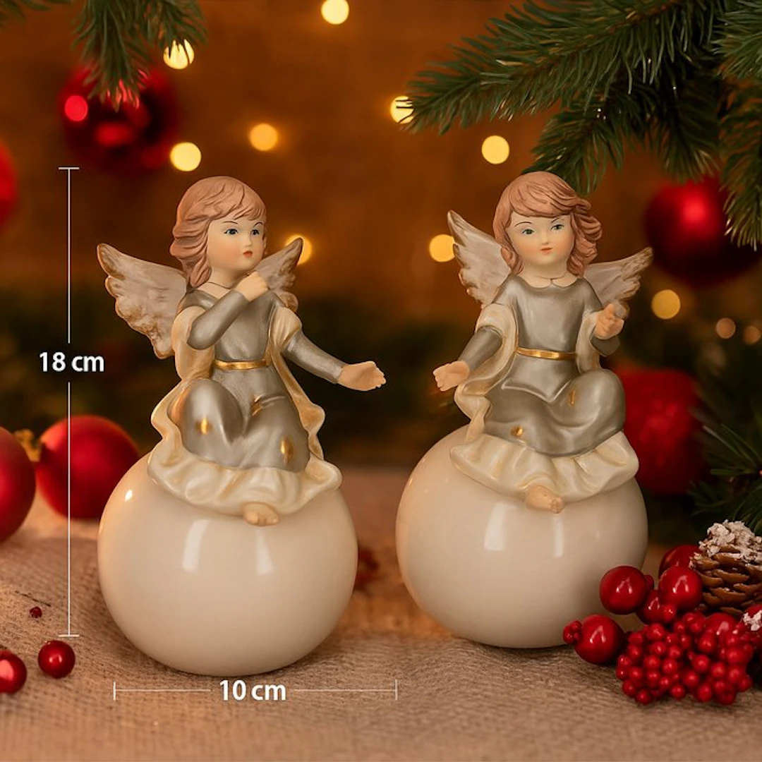 Figurine - Pair angels (2) - Porcelain