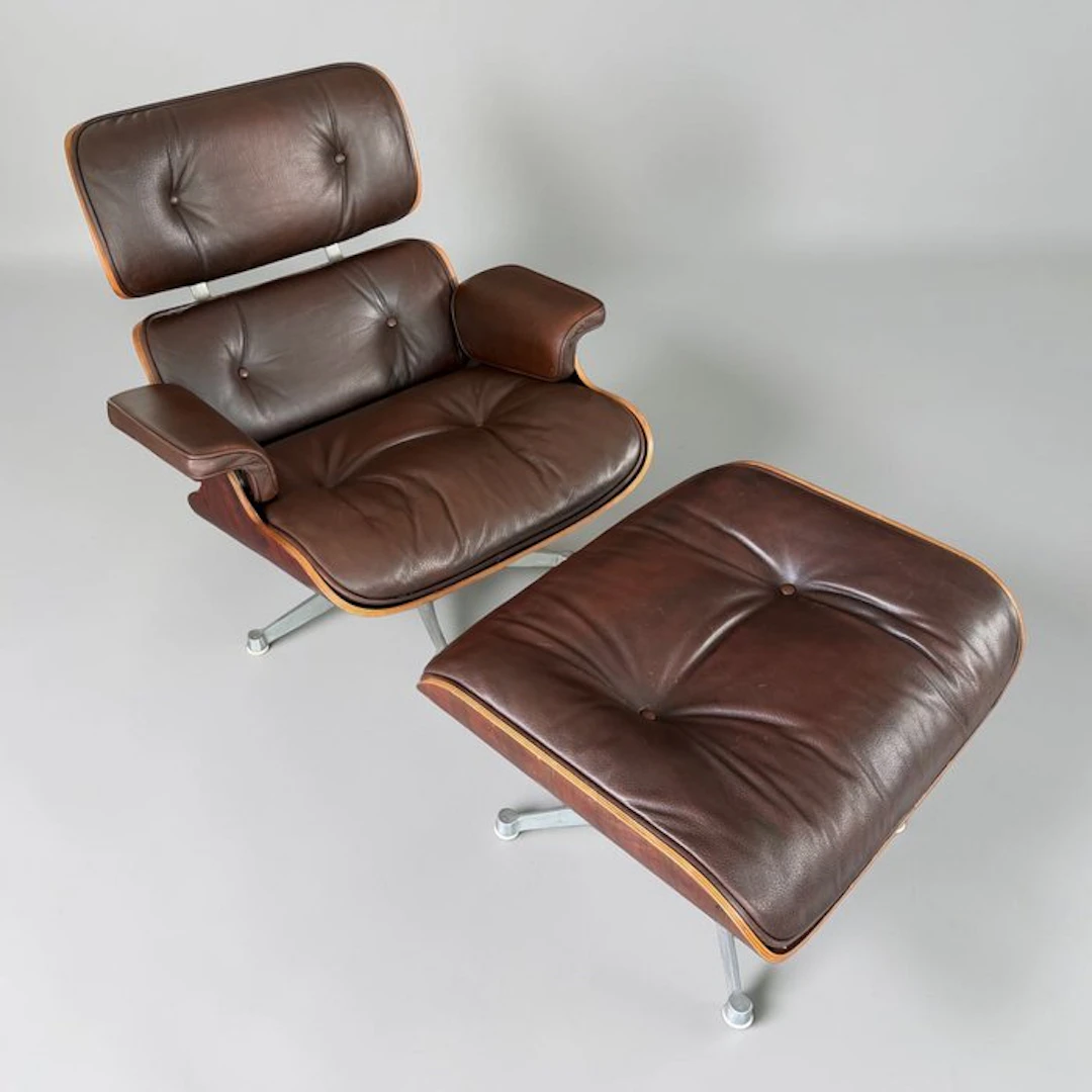 ICF - Charles & Ray Eames - Armchair (2) - Lounge Chair - Leather