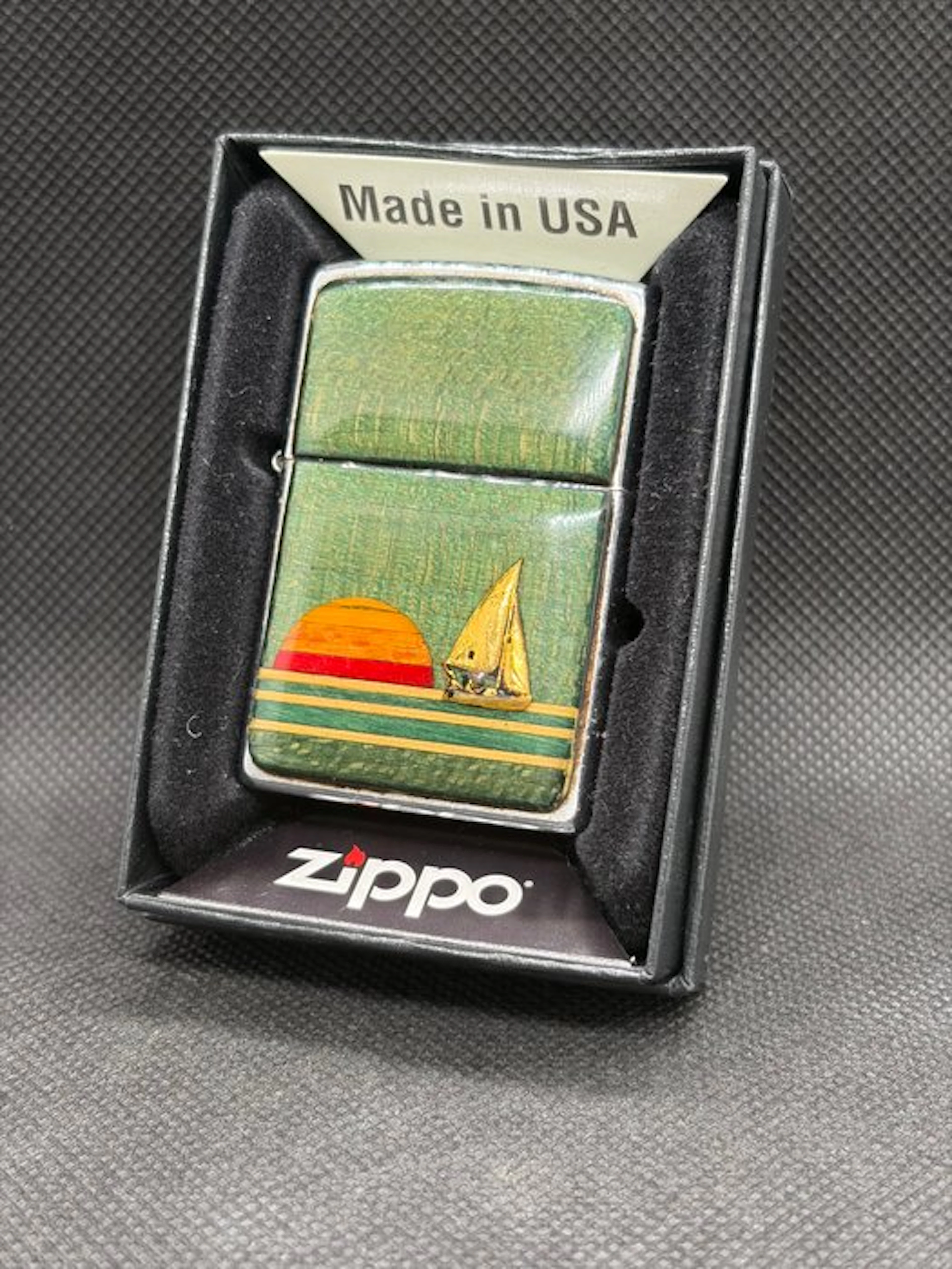 Zippo - Zippo Marqueterie Sunset & Sailboat - No reserve price - Lighter