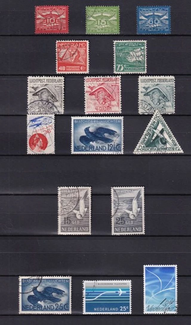 Netherlands 1921/1980 - Airmail fully stamped - LP 1 - 15