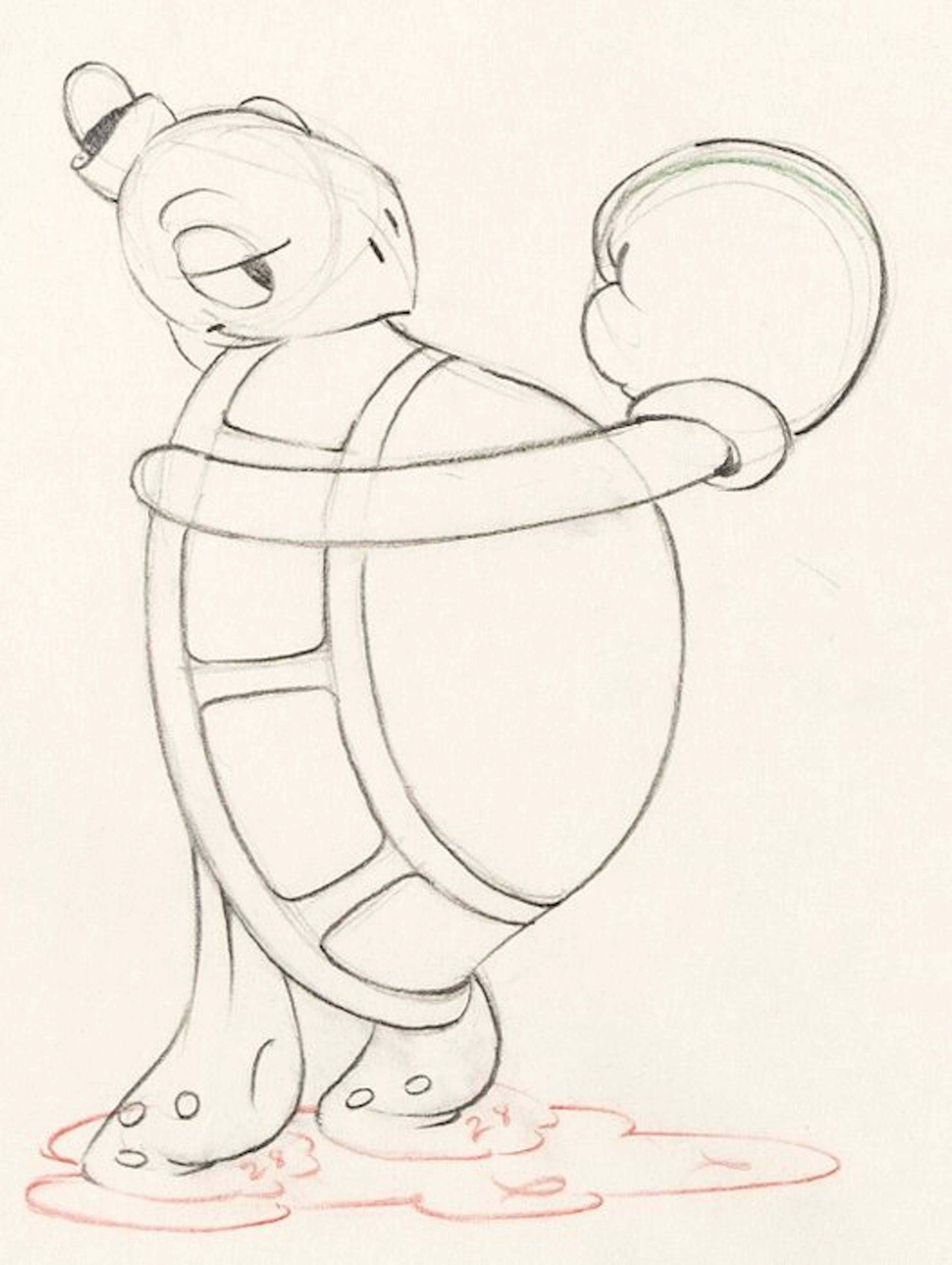 Walt Disney - Toby Tortoise Animation Drawing - Toby Tortoise Returns (1936)