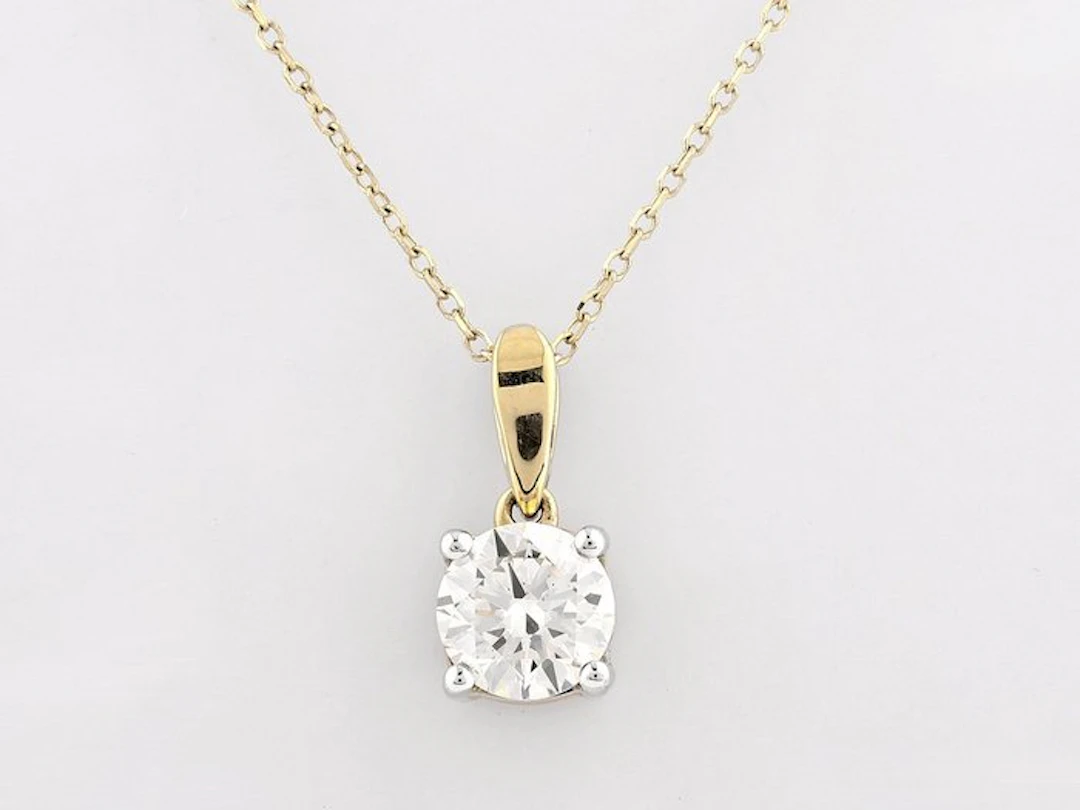 Necklace - 14 kt. Yellow gold - 1.00ct. tw. Diamond (Natural)