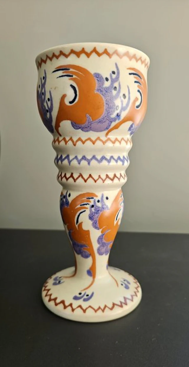 Plateelbakkerij Zuid-Holland - Vase - Earthenware - Amsterdam School decor