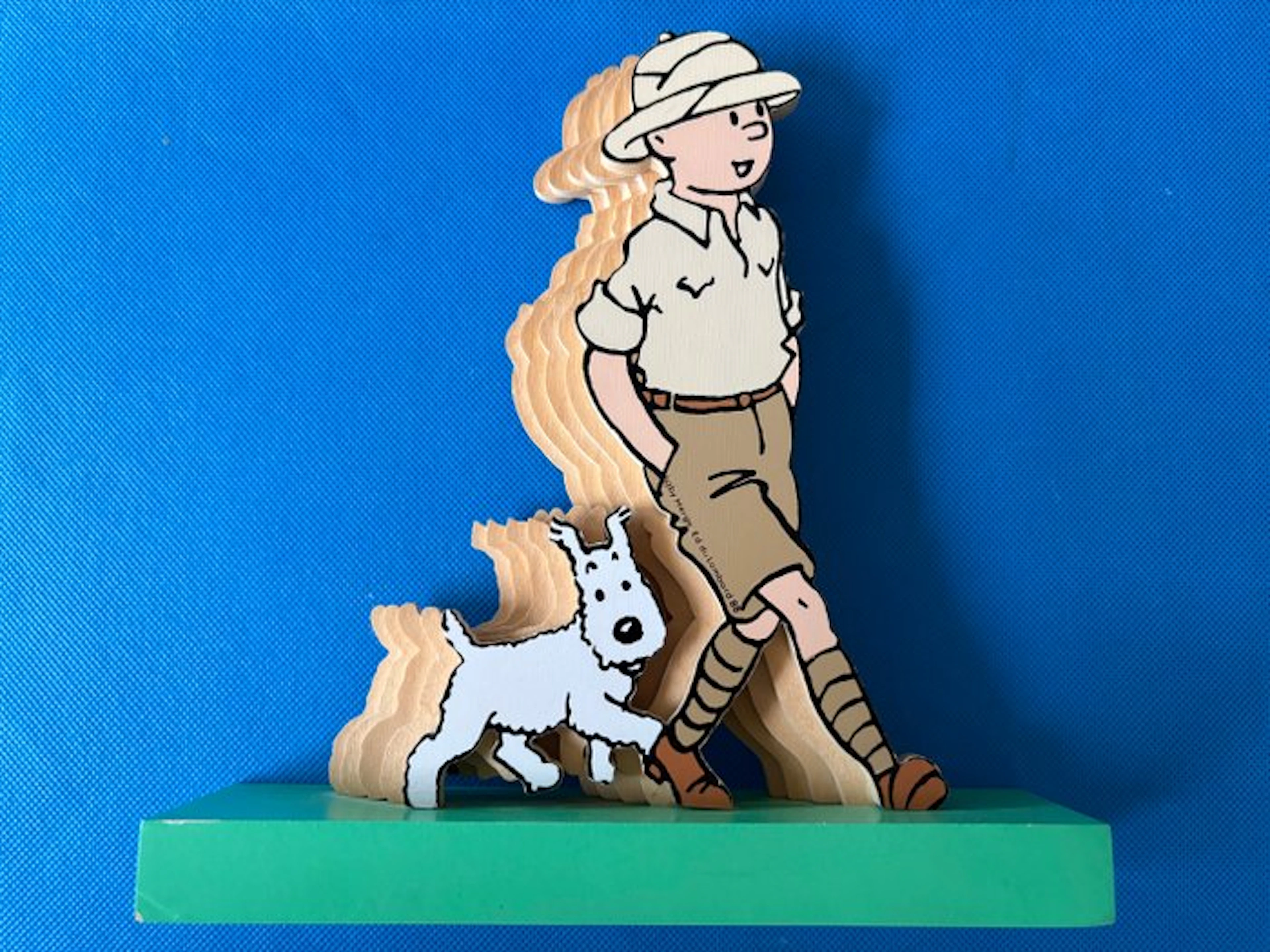 Tintin - Silhouette Trousselier en bois - Tintin au Congo - 1 Figurine - 1989