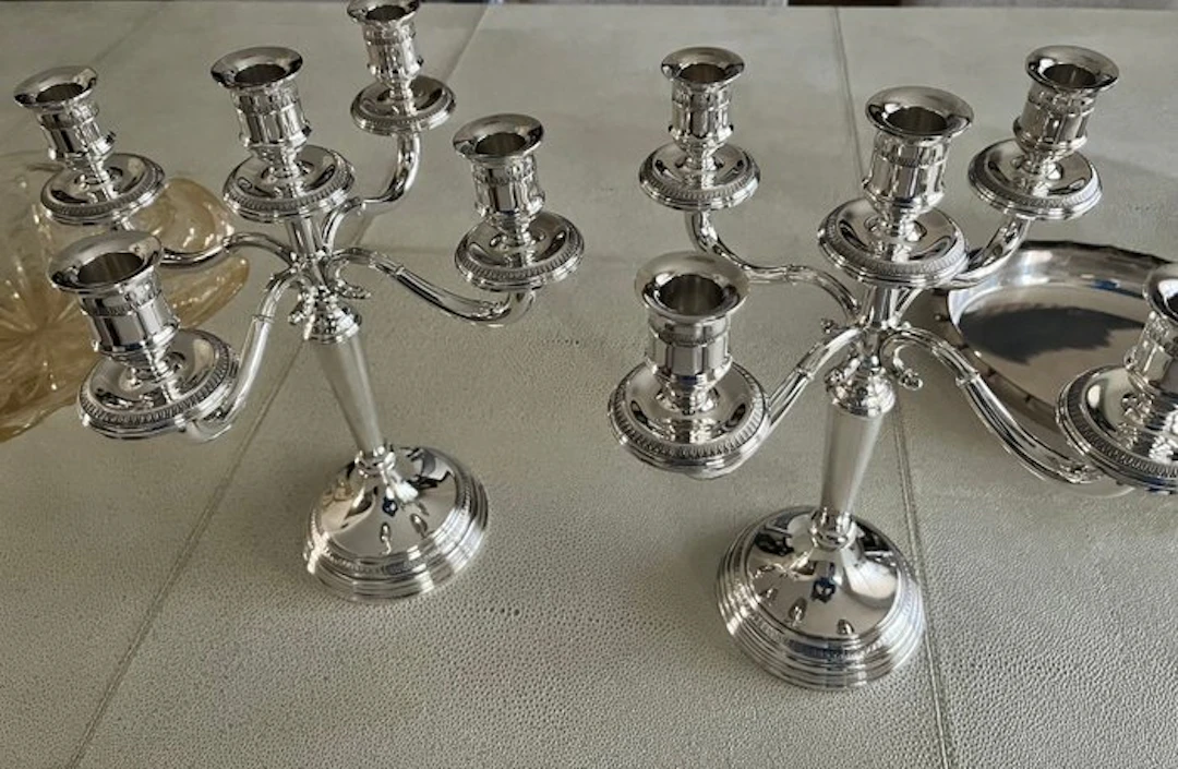 Candleholder Empire (2) - .800 silver