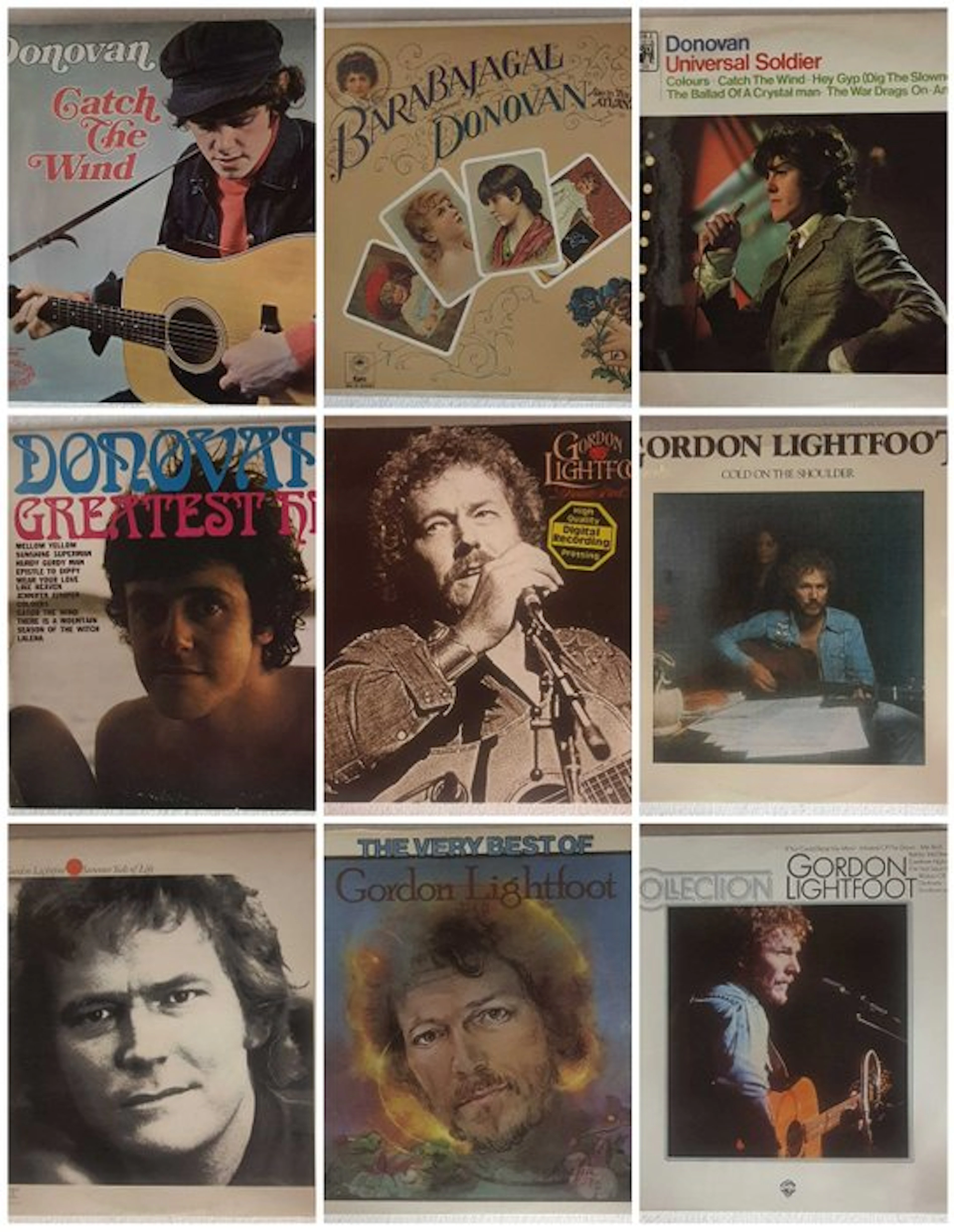 Donovan, Gordon Lightfoot - 9 Albums - Multiple titles...