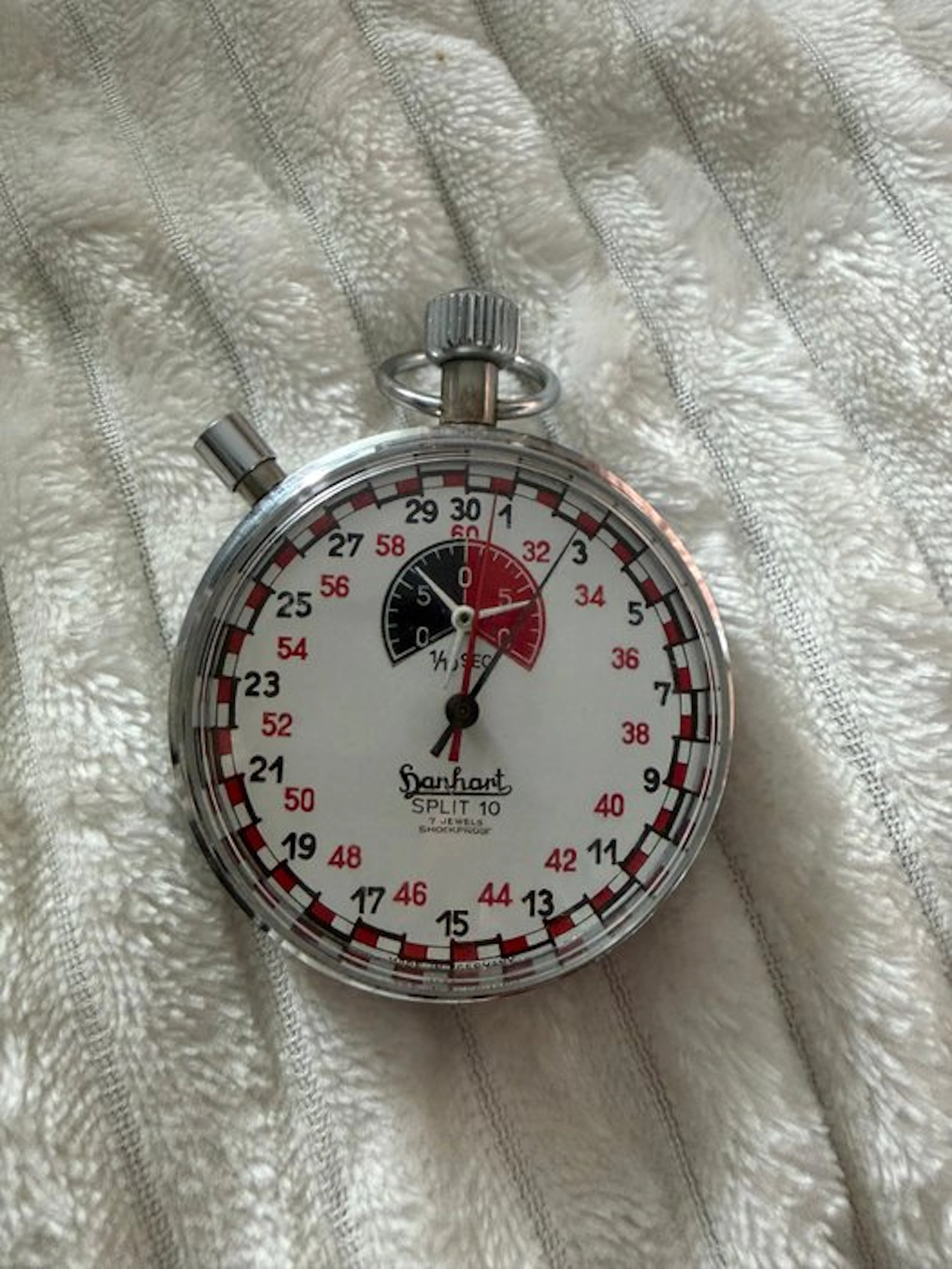 Hanhart - Chronomètre mécanique 1/10 sec – 7 rubis – Made...