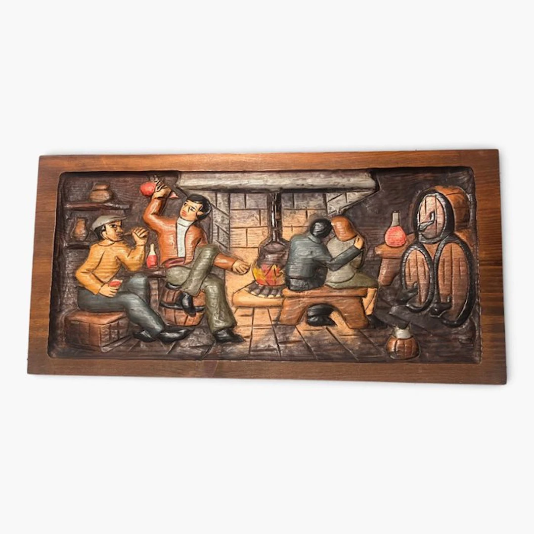 Relief, Bassorilievo - 33 cm - Wood