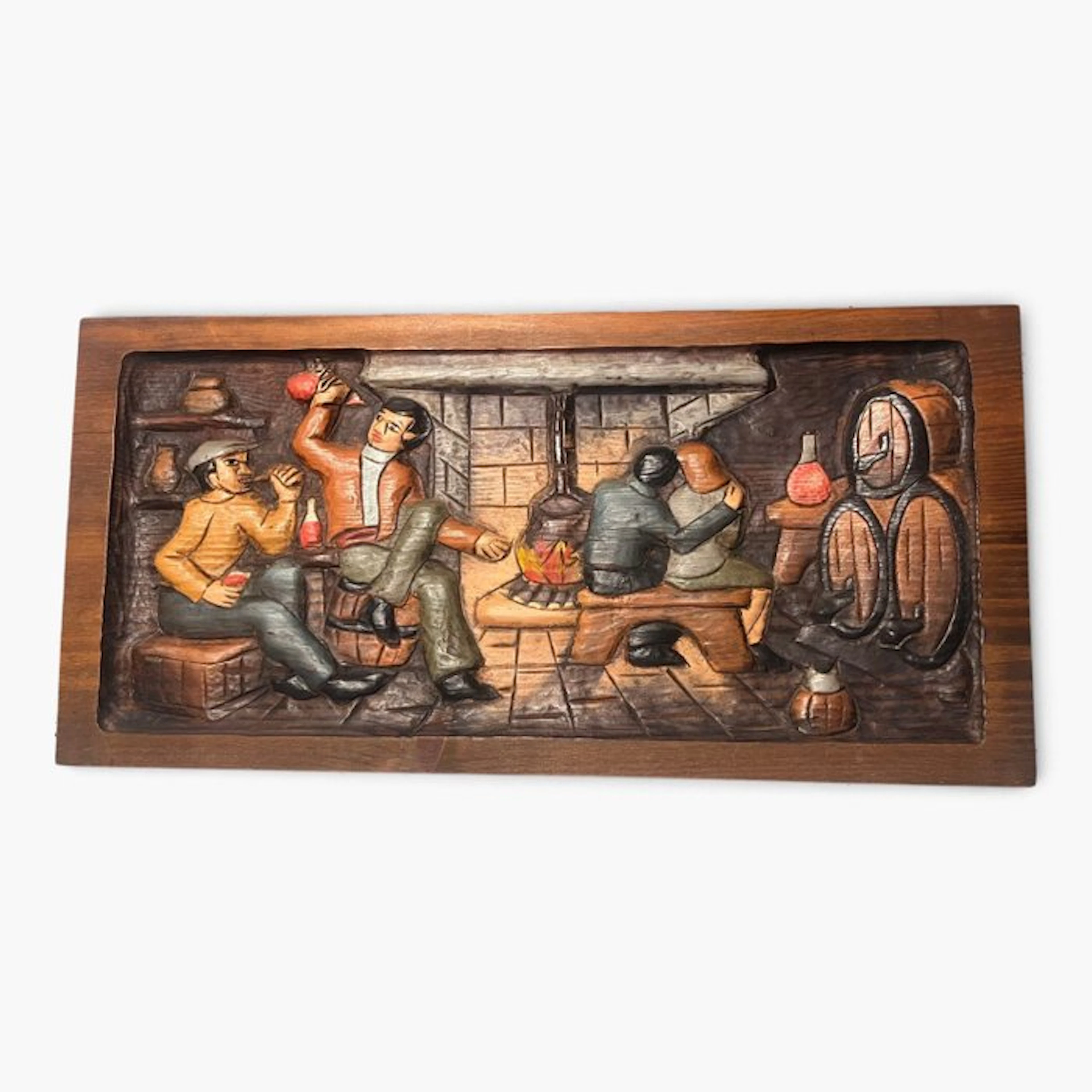 Relief, Bassorilievo - 33 cm - Wood