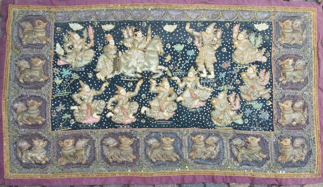 Kalaga - Textiles - Myanmar - Mandalay style, late 20th century