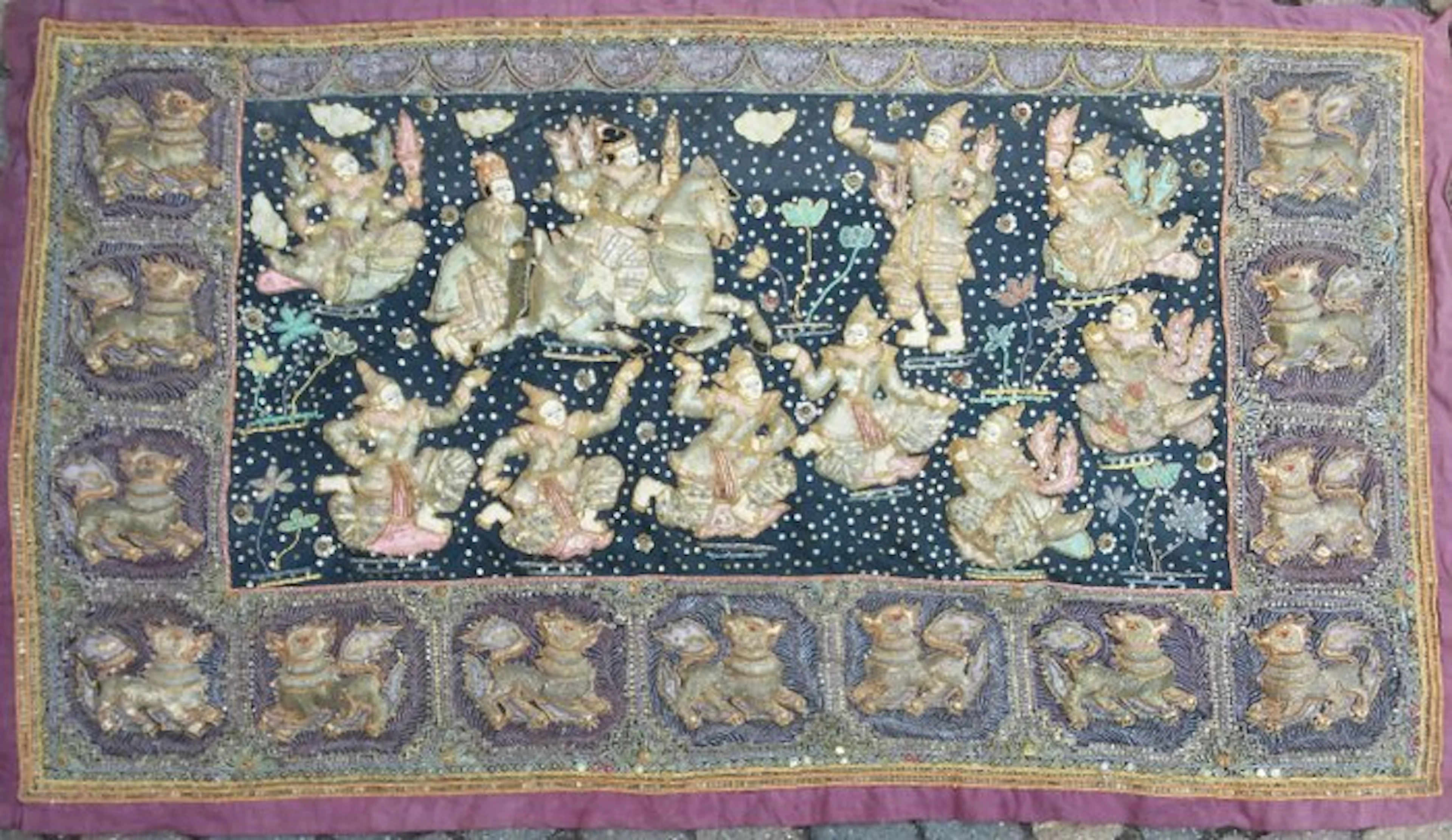 Kalaga - Textiles - Myanmar - Mandalay style, late 20th century