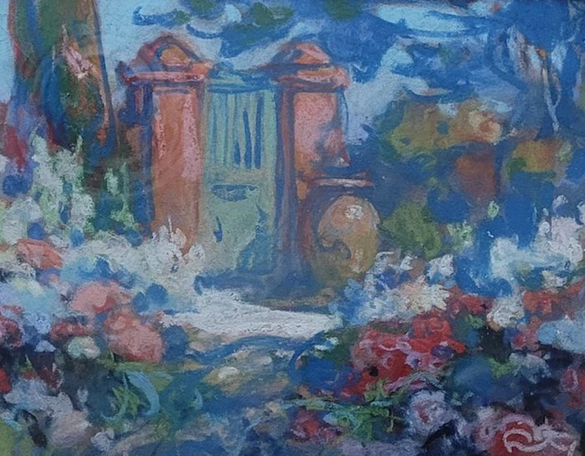 Louis Fortuney (1875-1951) - Entrée de jardin provençal
