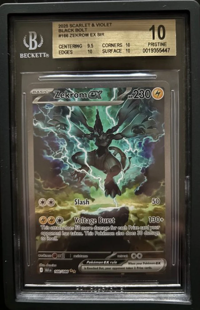 Pokémon - 1 Graded card - Zekrom ex #166 Foil