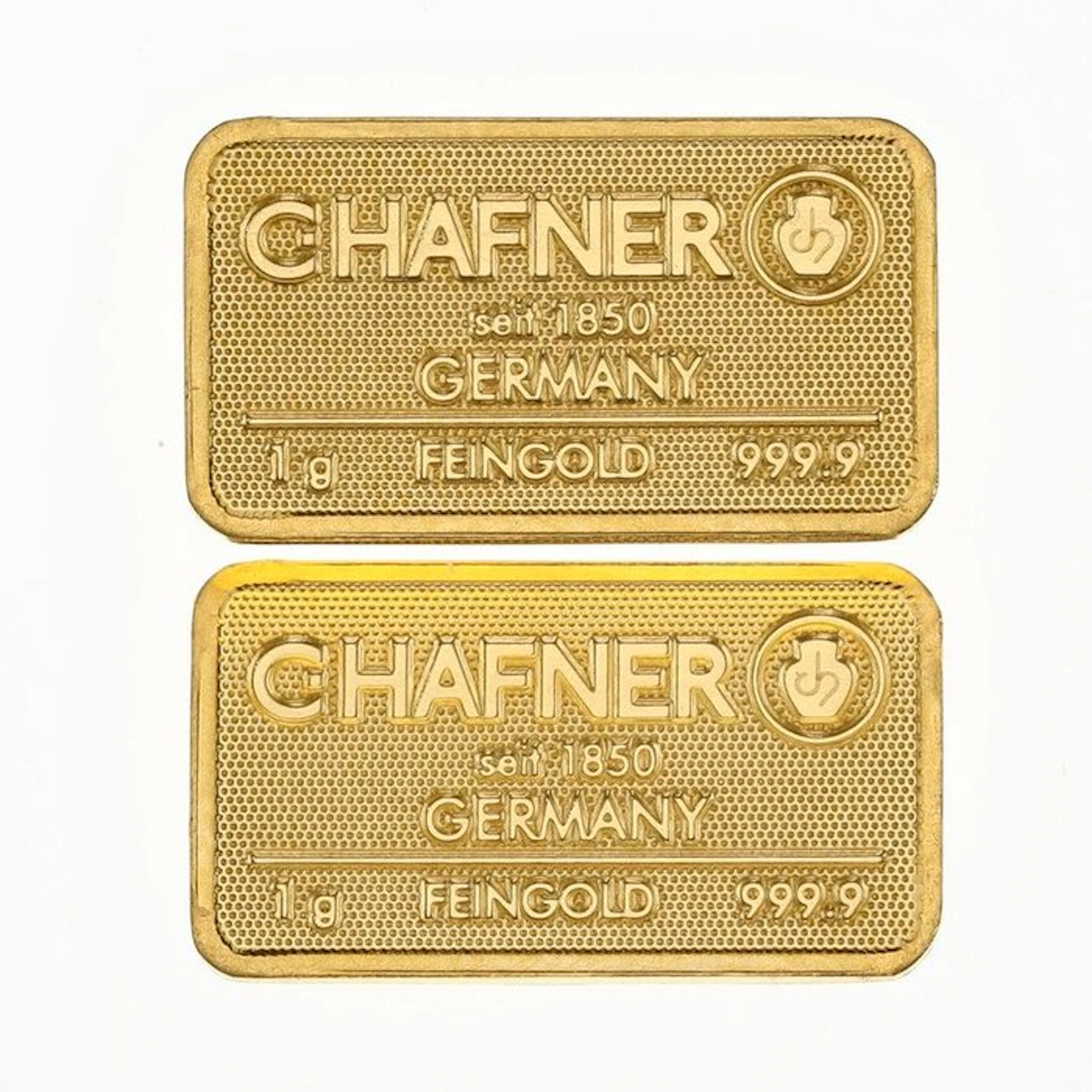 2 grams - Gold .999 - C. Hafner, Germany