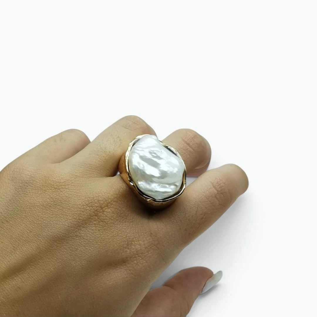 Pearl - Bronze - Ring - Italian craftsmanship