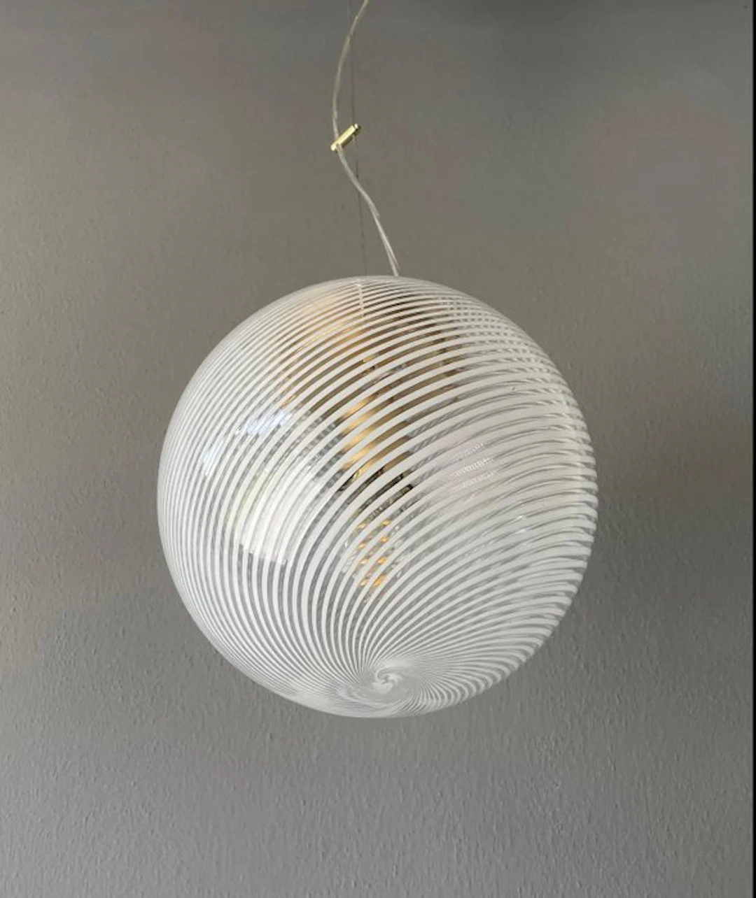 Hanging lamp - Filigree - Murano glass - Vintage filigree lamp.