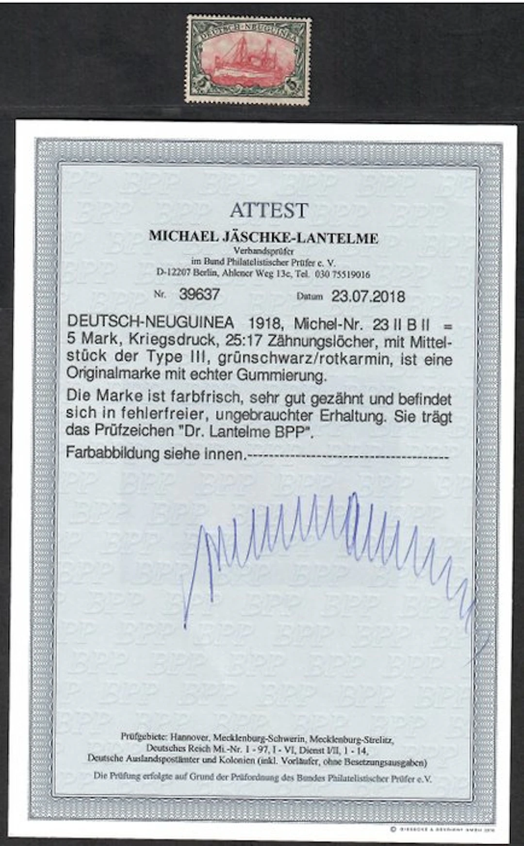 German New Guinea 1914 - DNG rare type Minr