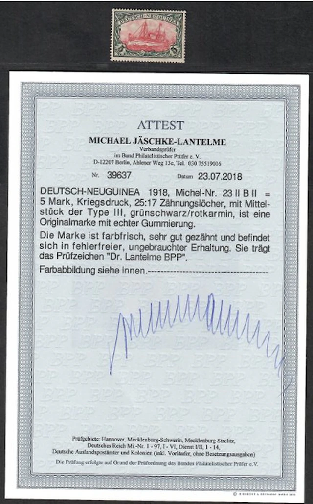 German New Guinea 1914 - DNG rare type Minr