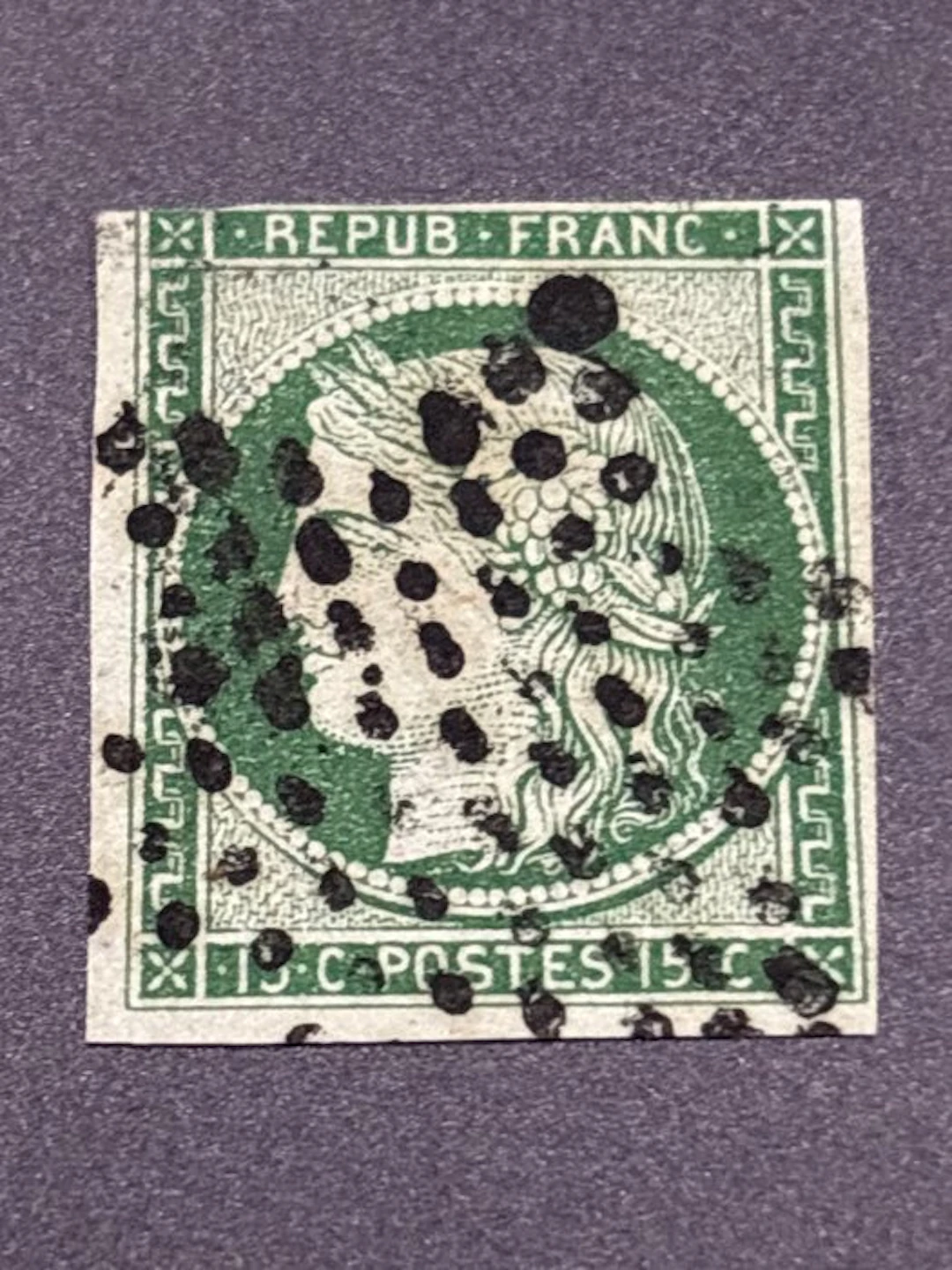 France 1850 - France Yvert. 2 céres 15C. Star of Paris