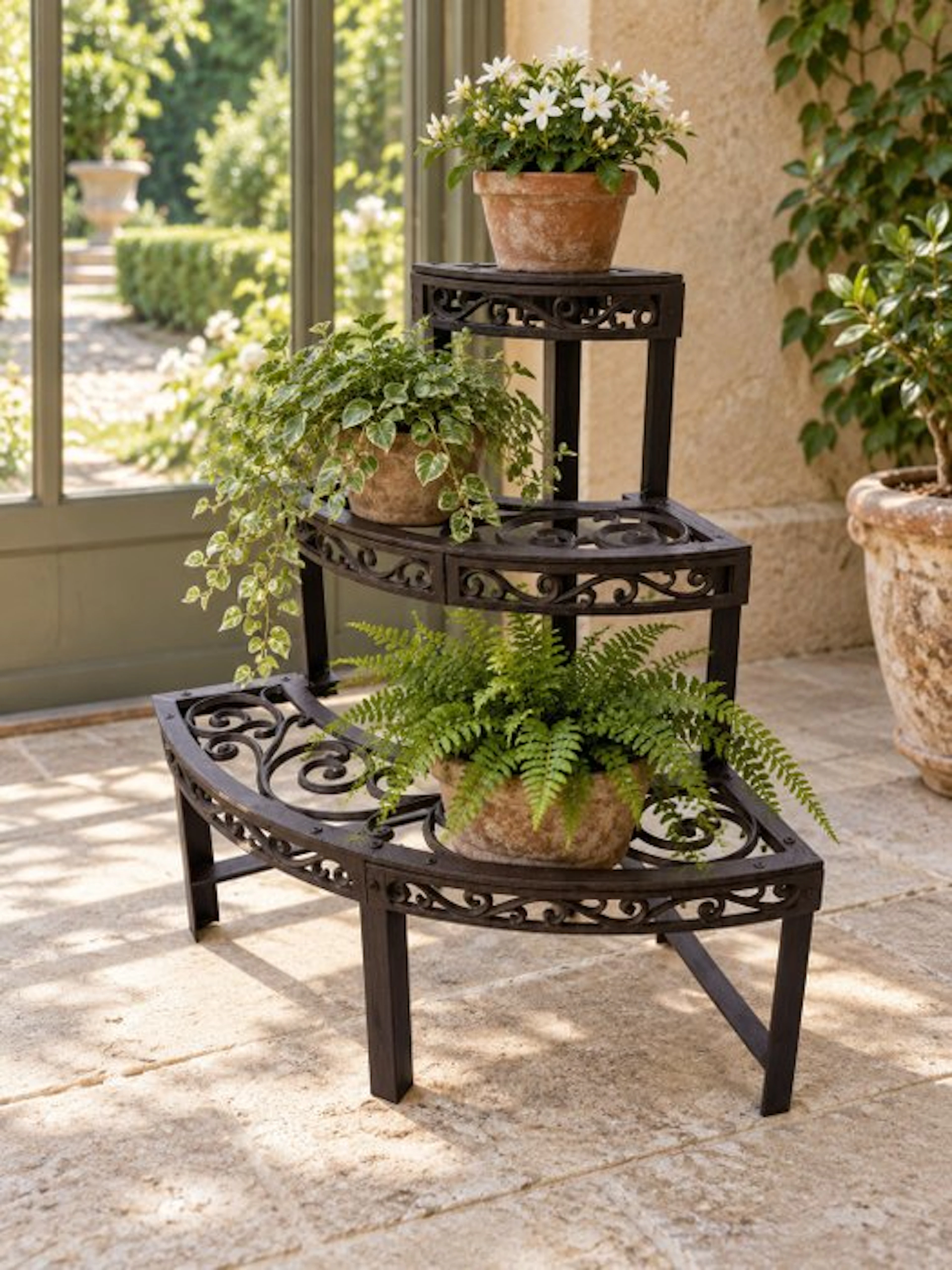 Étagère - Heavy cast-iron plant stand – 3 levels –...
