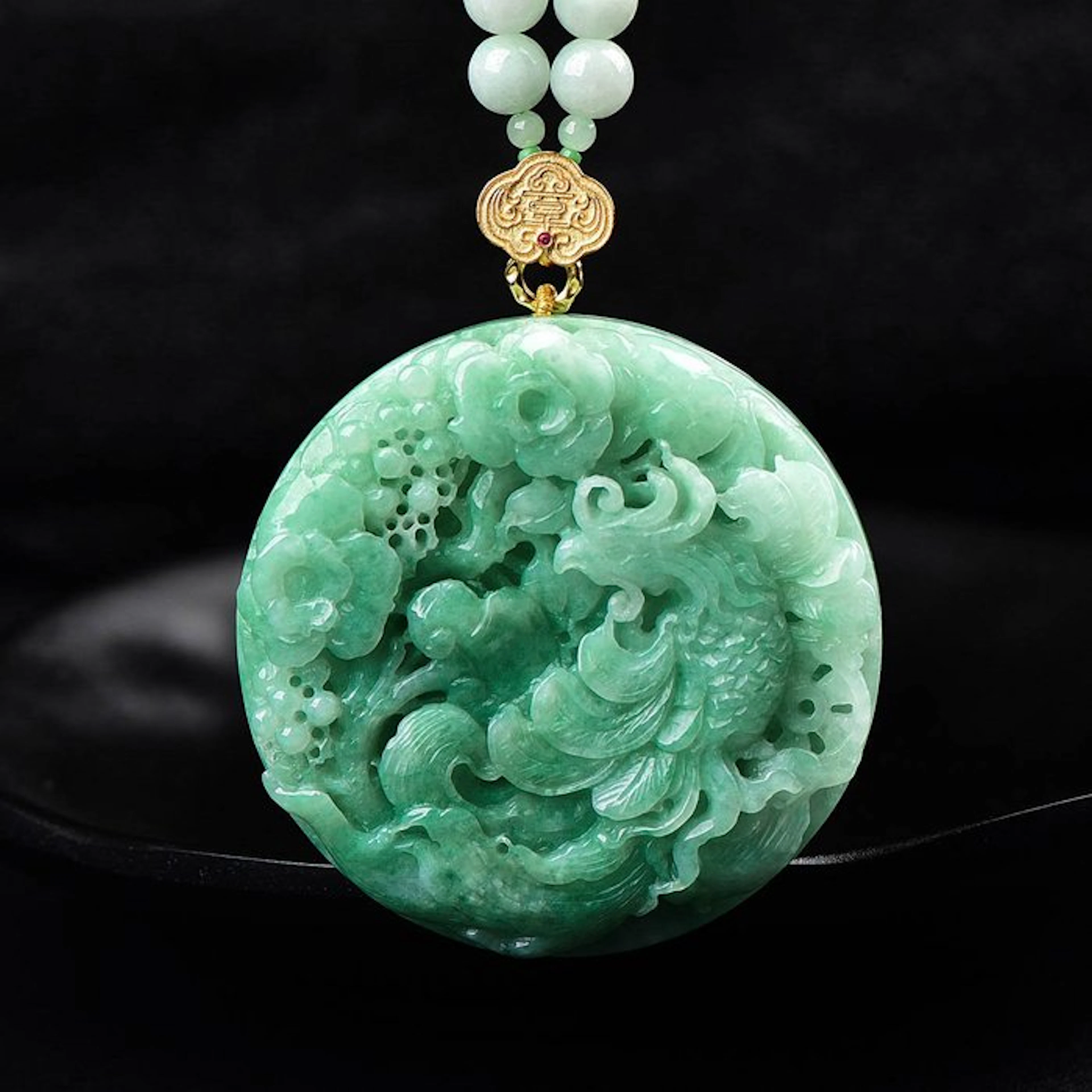 ALGT Certified - Huge and Masterful Natural Jadeite Jade...