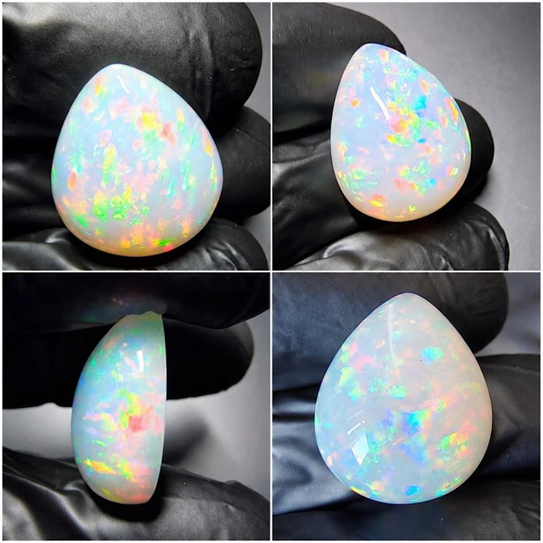 Natural Ethiopian Opal Welo – Teardrop Cabochon – 20 ct –...