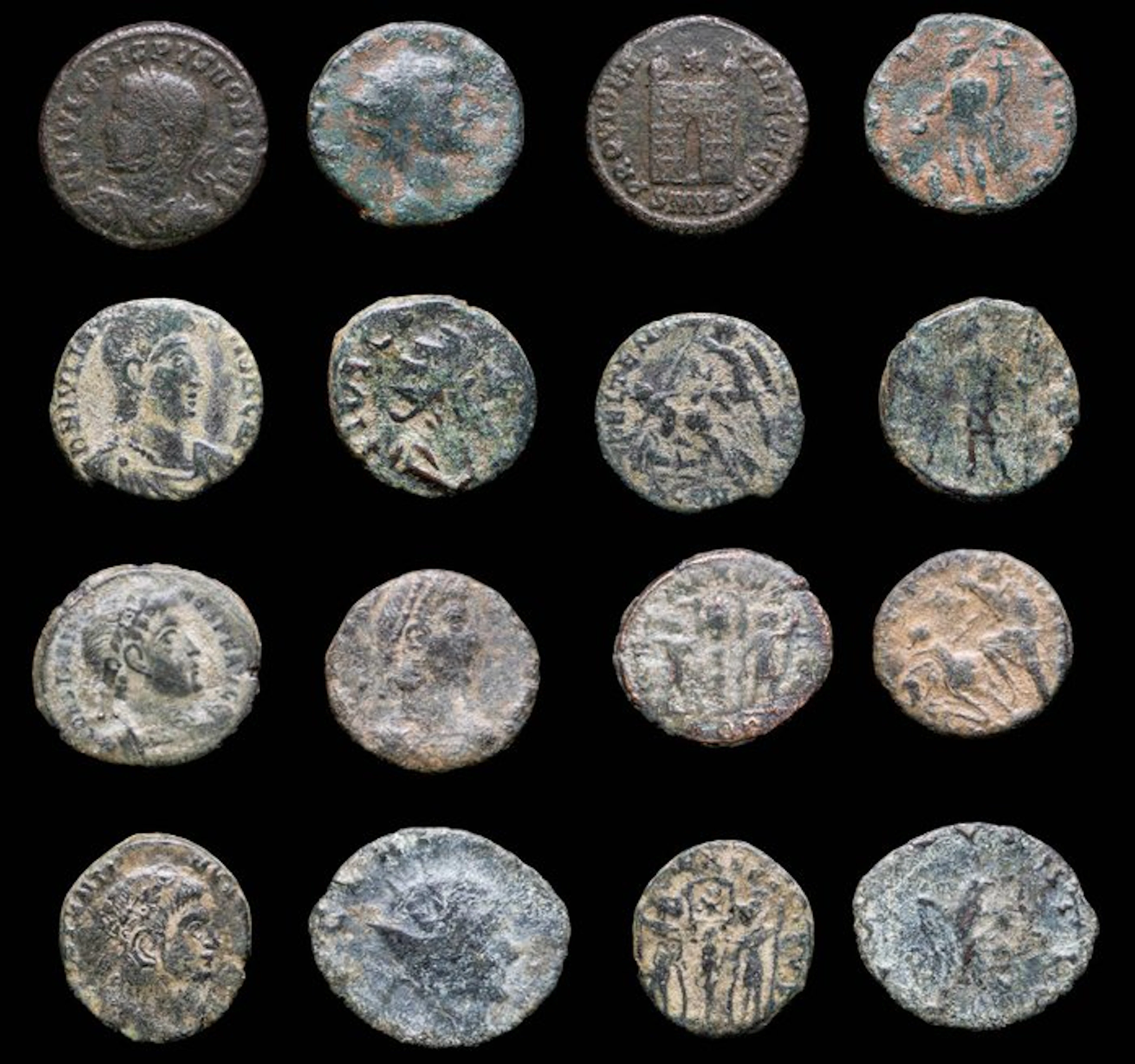 Roman Empire Lot of 8 coins minted between the 3rd and 4th centuries AD