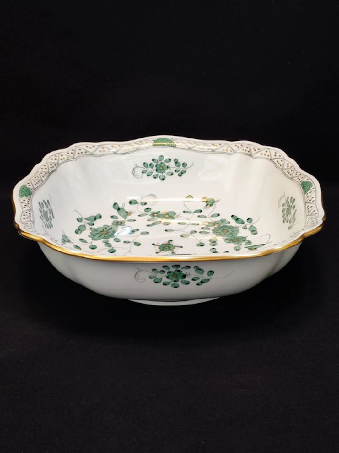 Meissen - Bowl - quadratisch 22,7x22,7x6,5 cm Indisch...