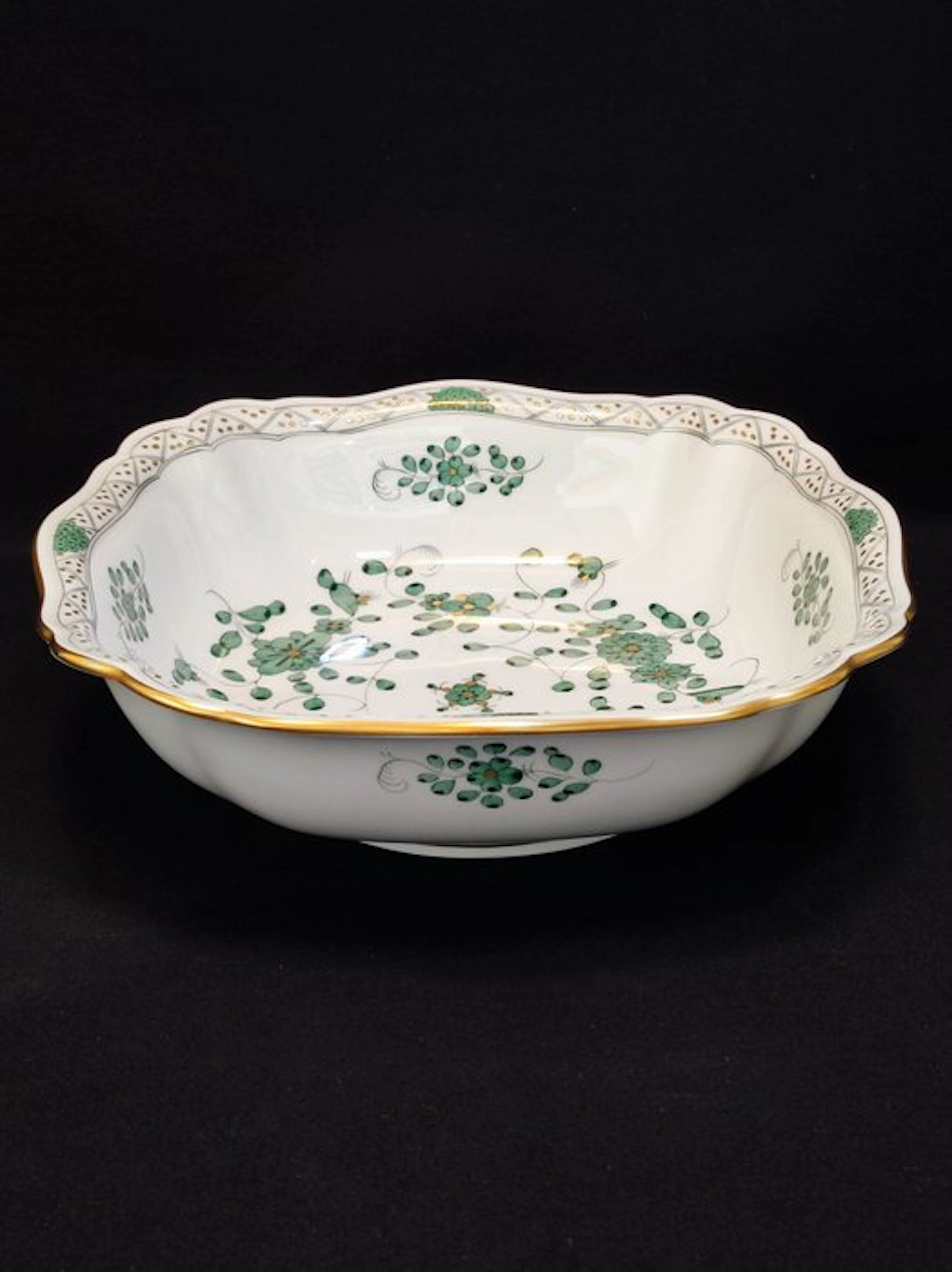 Meissen - Bowl - quadratisch 22,7x22,7x6,5 cm Indisch...