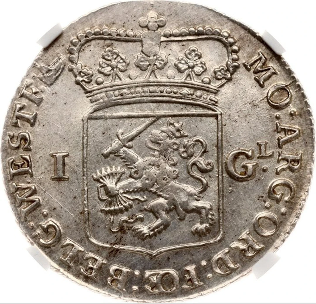 Netherlands, West Friesland 1 Gulden 1764 (NGC UNC) (No reserve price)