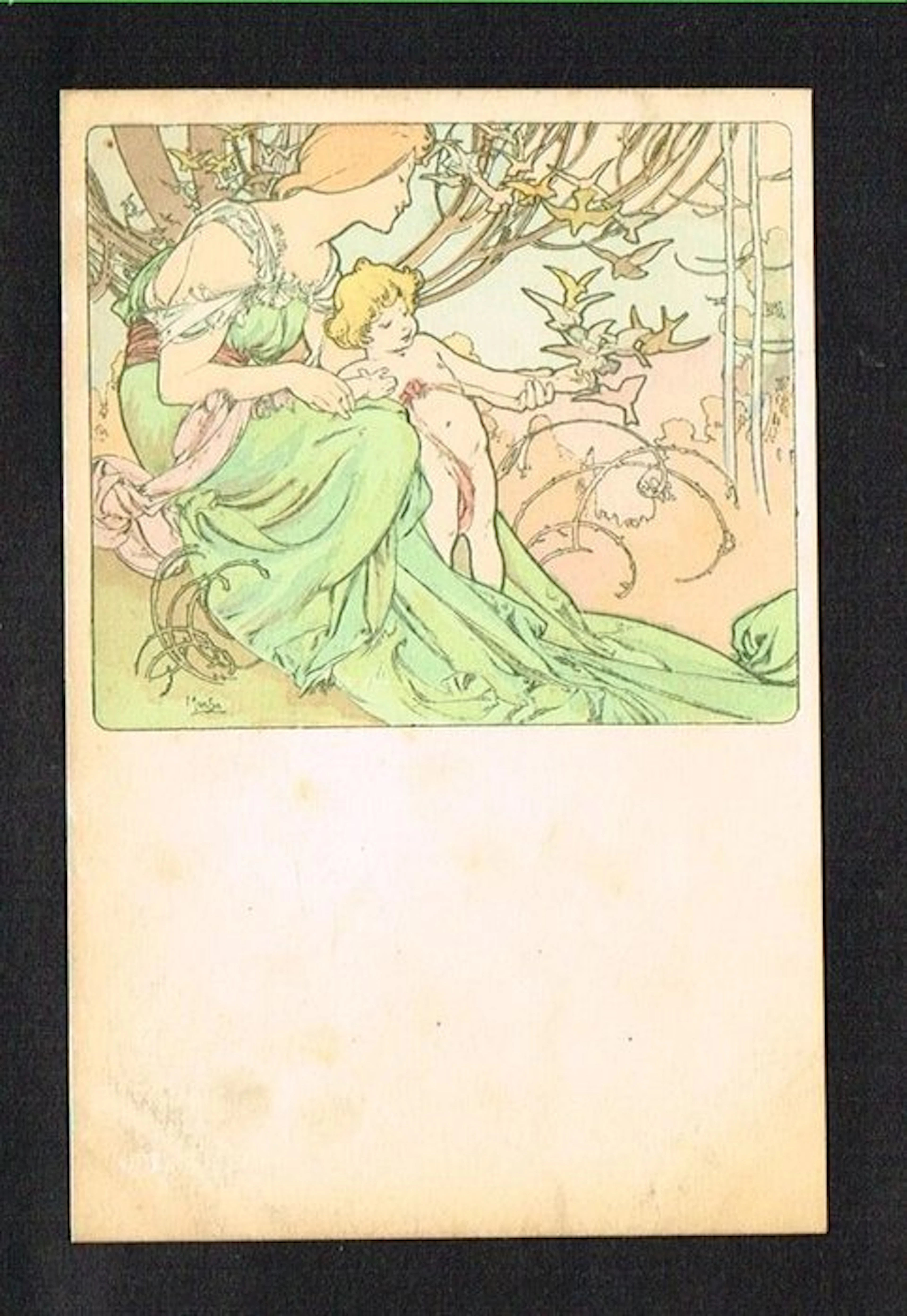 Mucha - Illustrator - Art Nouveau - Unwritten Postcard...