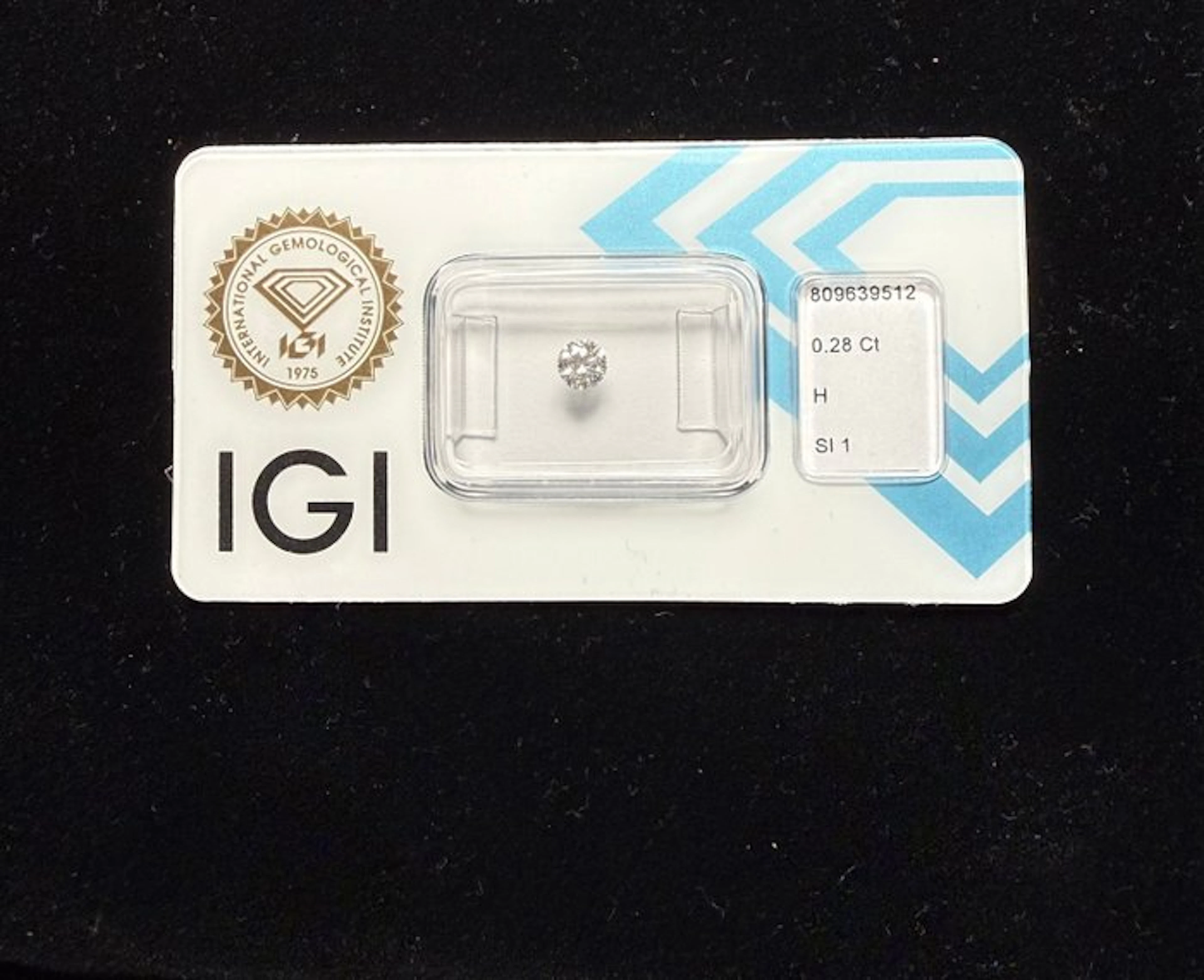 1 pcs Diamond (Natural) - 0.28 ct - Round - H - SI1...