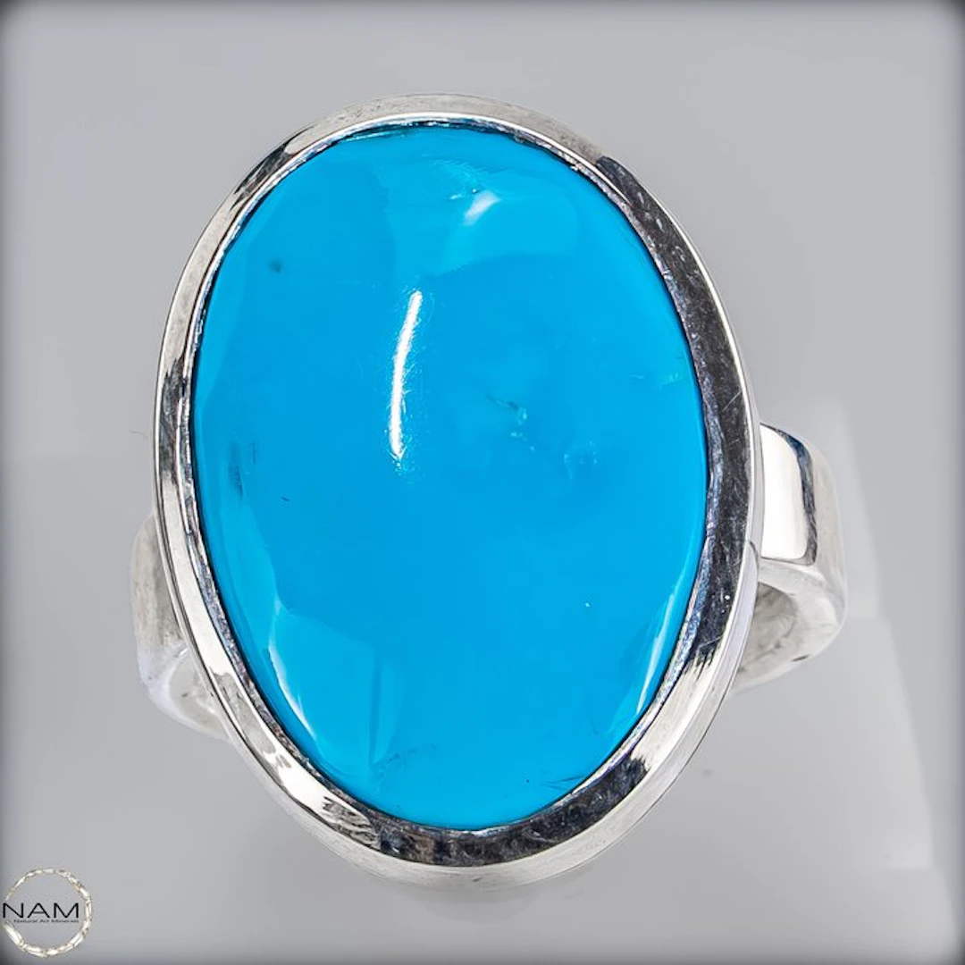 Turquoise Ring – Radiant blue in timeless elegance, 60.45 ct- 12.09 g