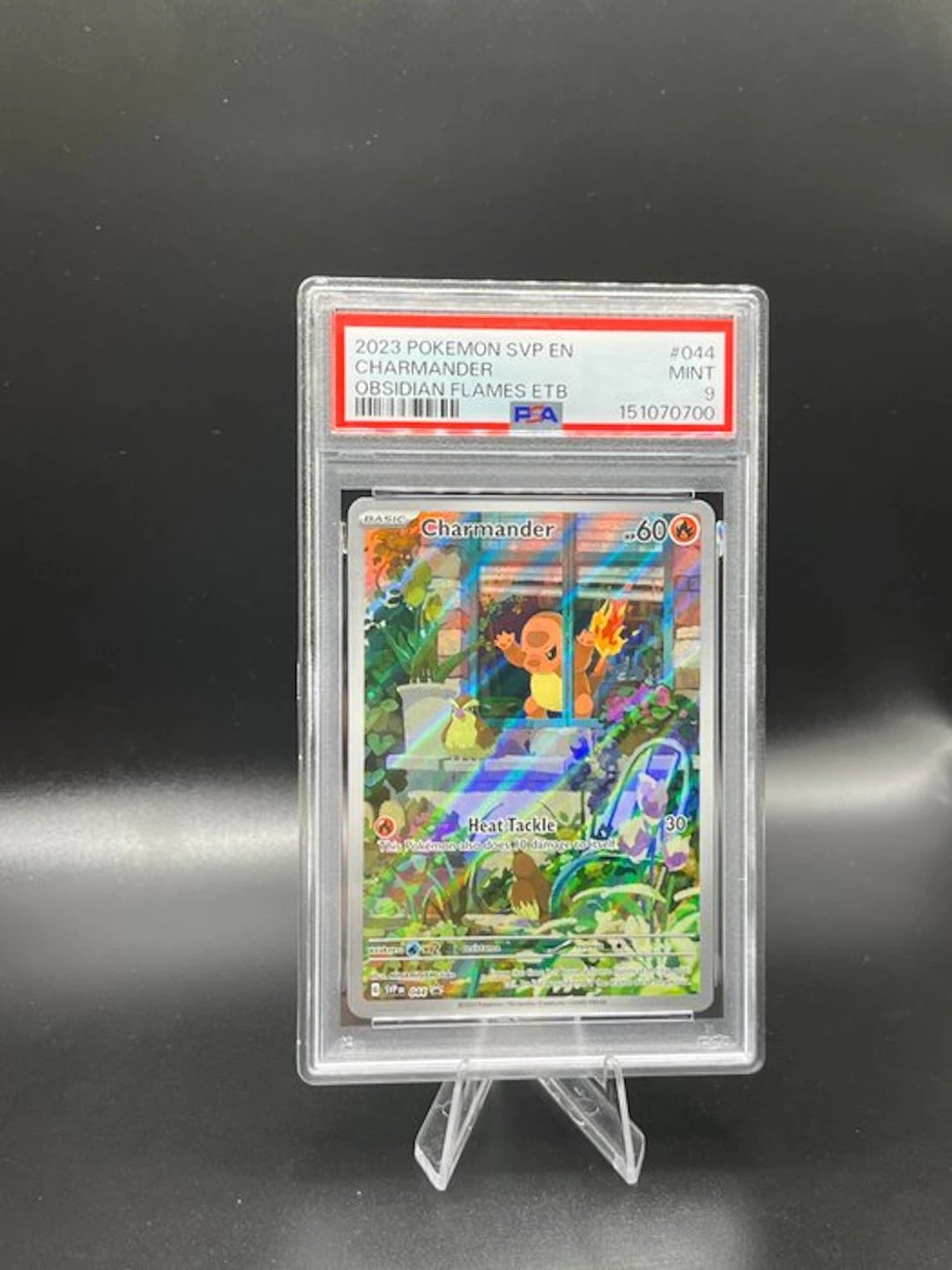 1 Graded card - Charmander 044 Obsidian Flames ETB Full art - PSA 9
